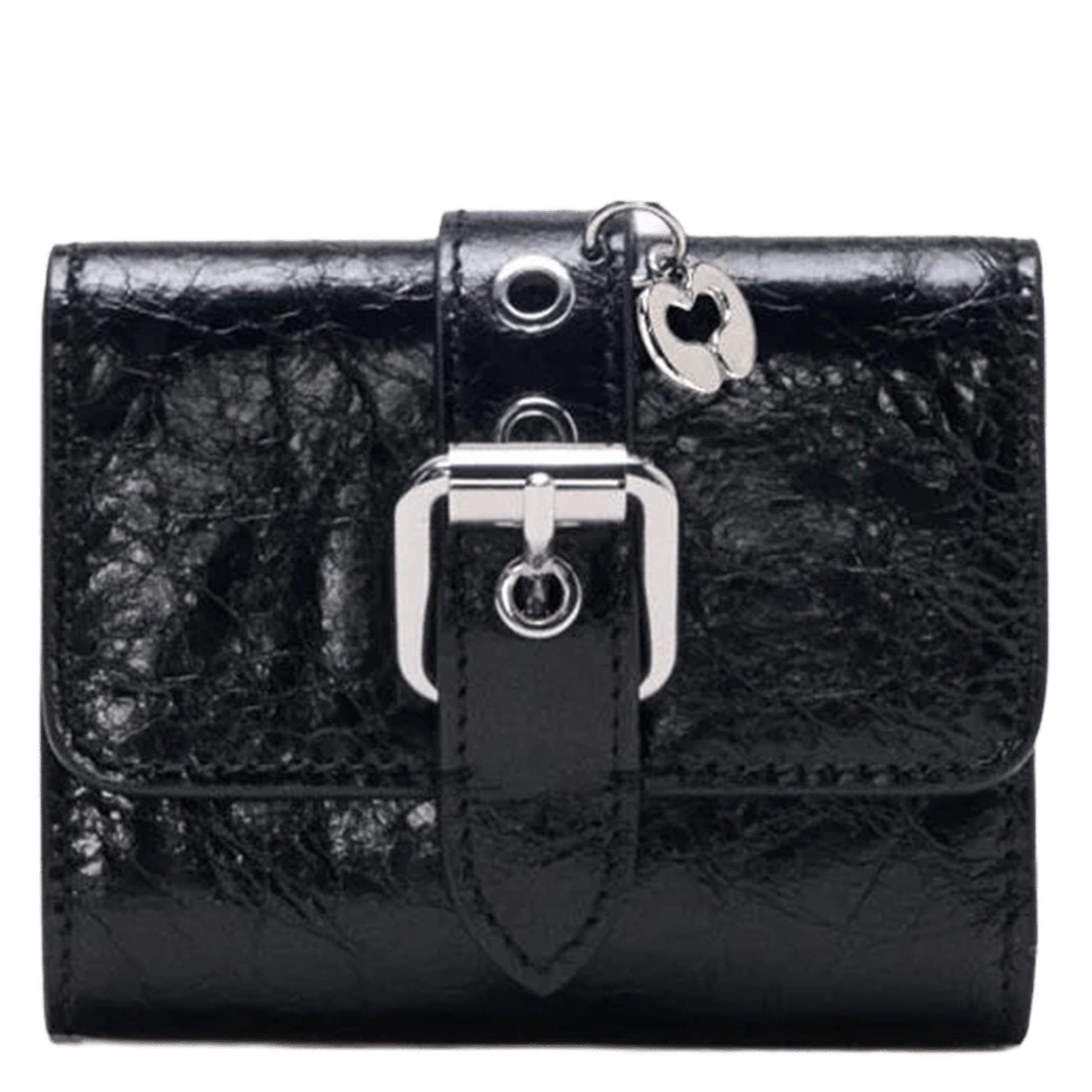 Portefeuille en cuir MAJE Noir