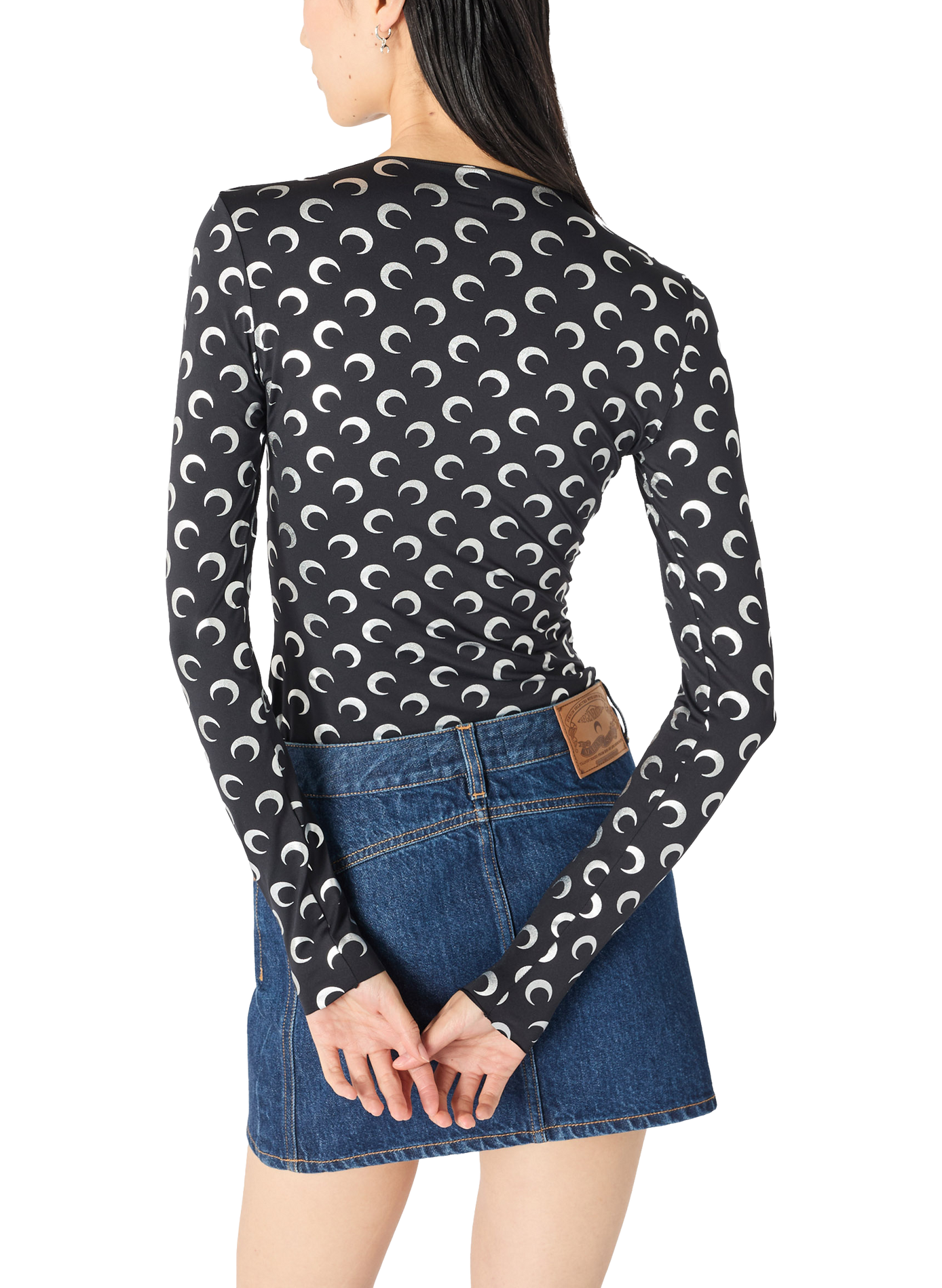 Midnight blue zipped mini skirt MARINE SERRE Blue