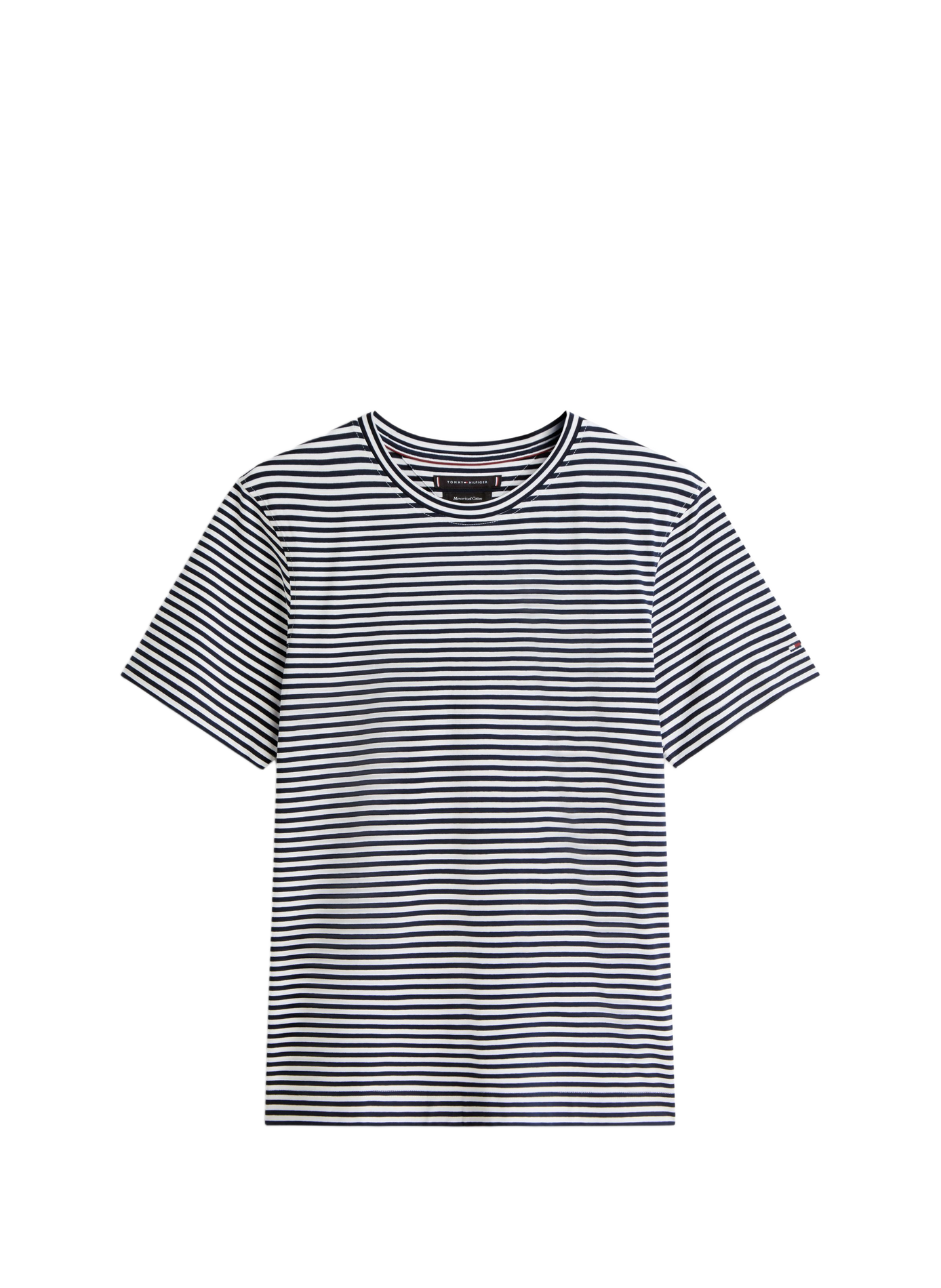 T-shirt droit rayé en coton TOMMY HILFIGER Multicolore