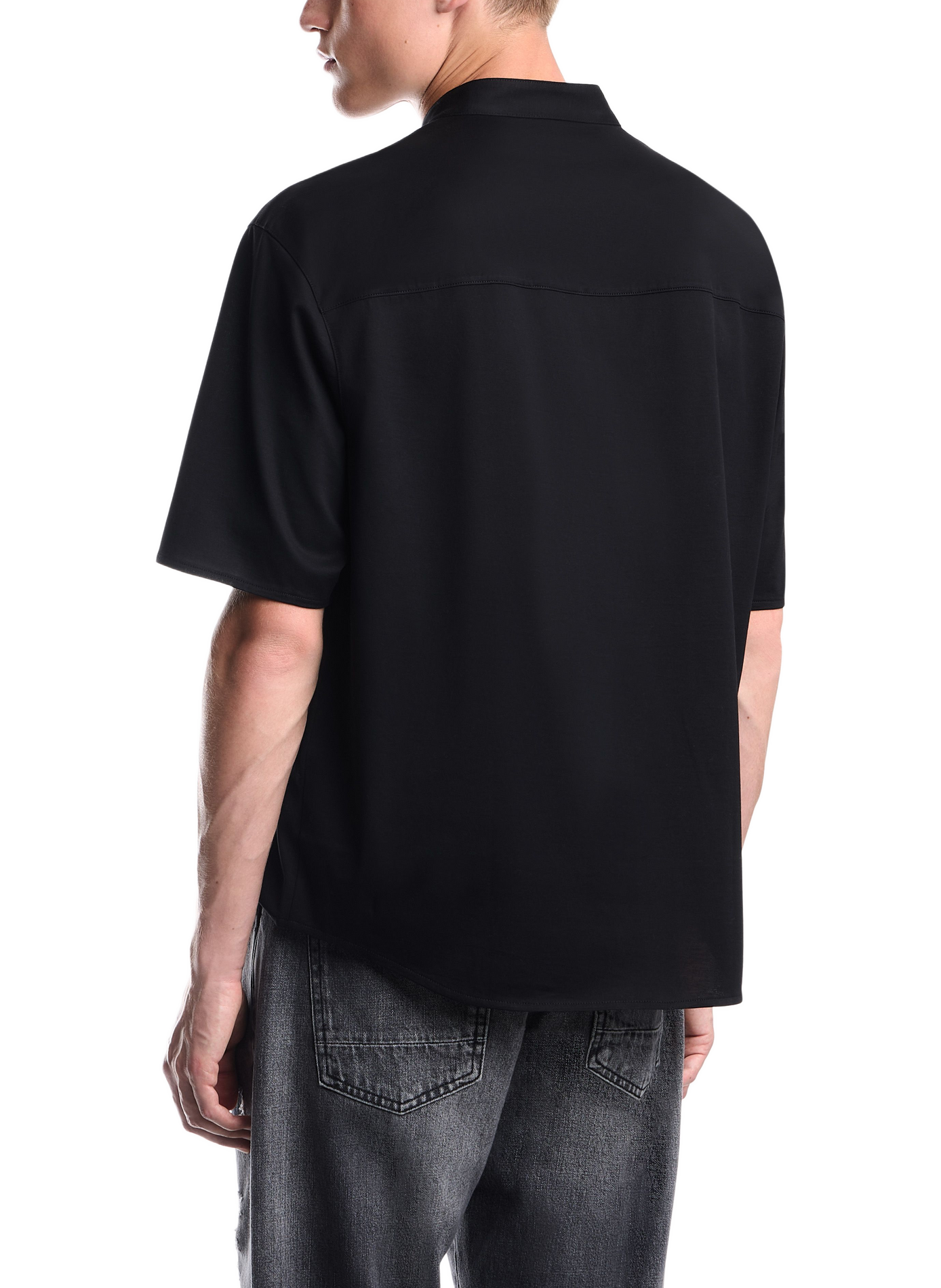Straight-fit cotton T-shirt EMPORIO ARMANI Black