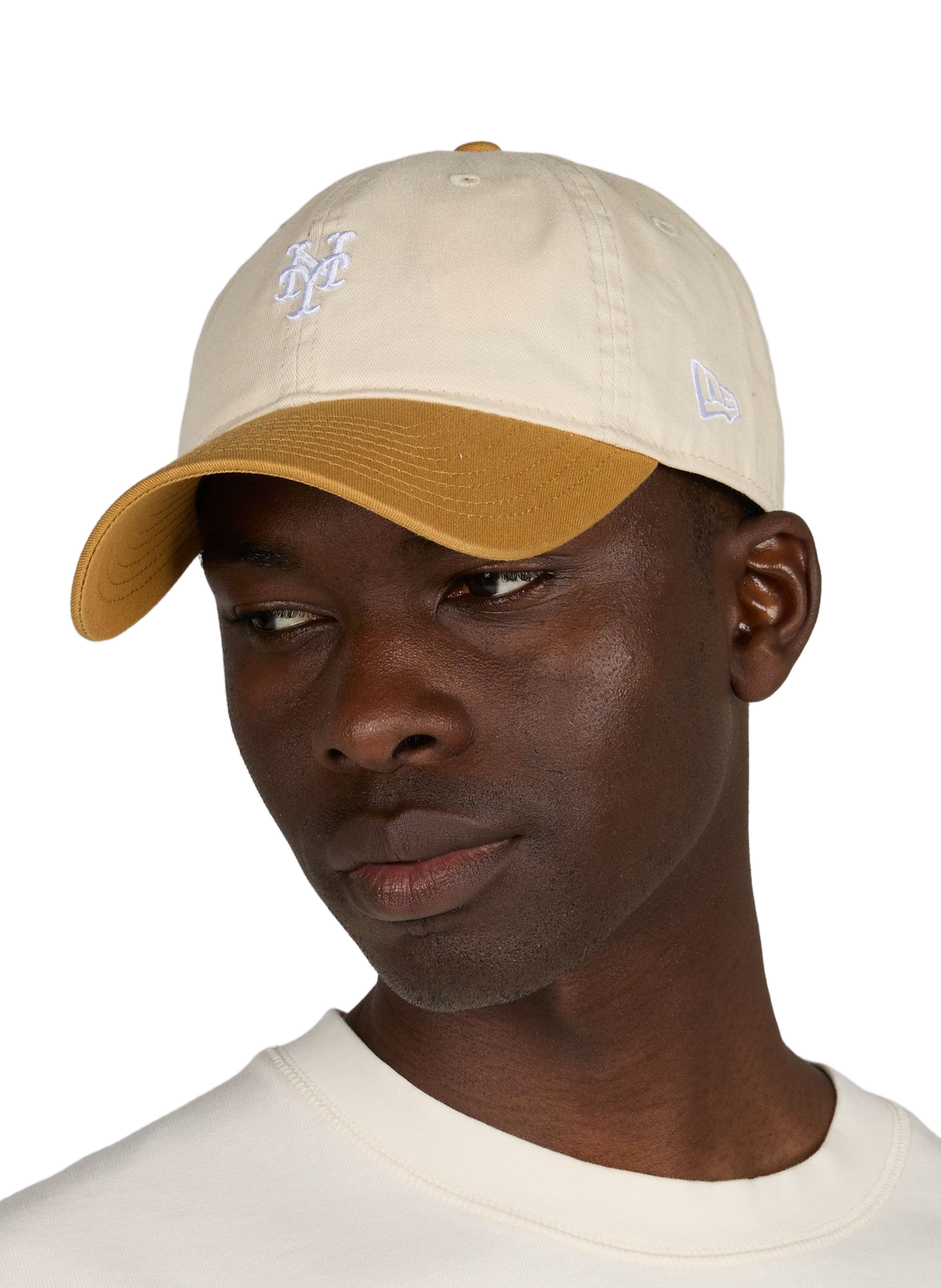 Casquette bi-colore à logo brodé en coton NEW ERA Beige