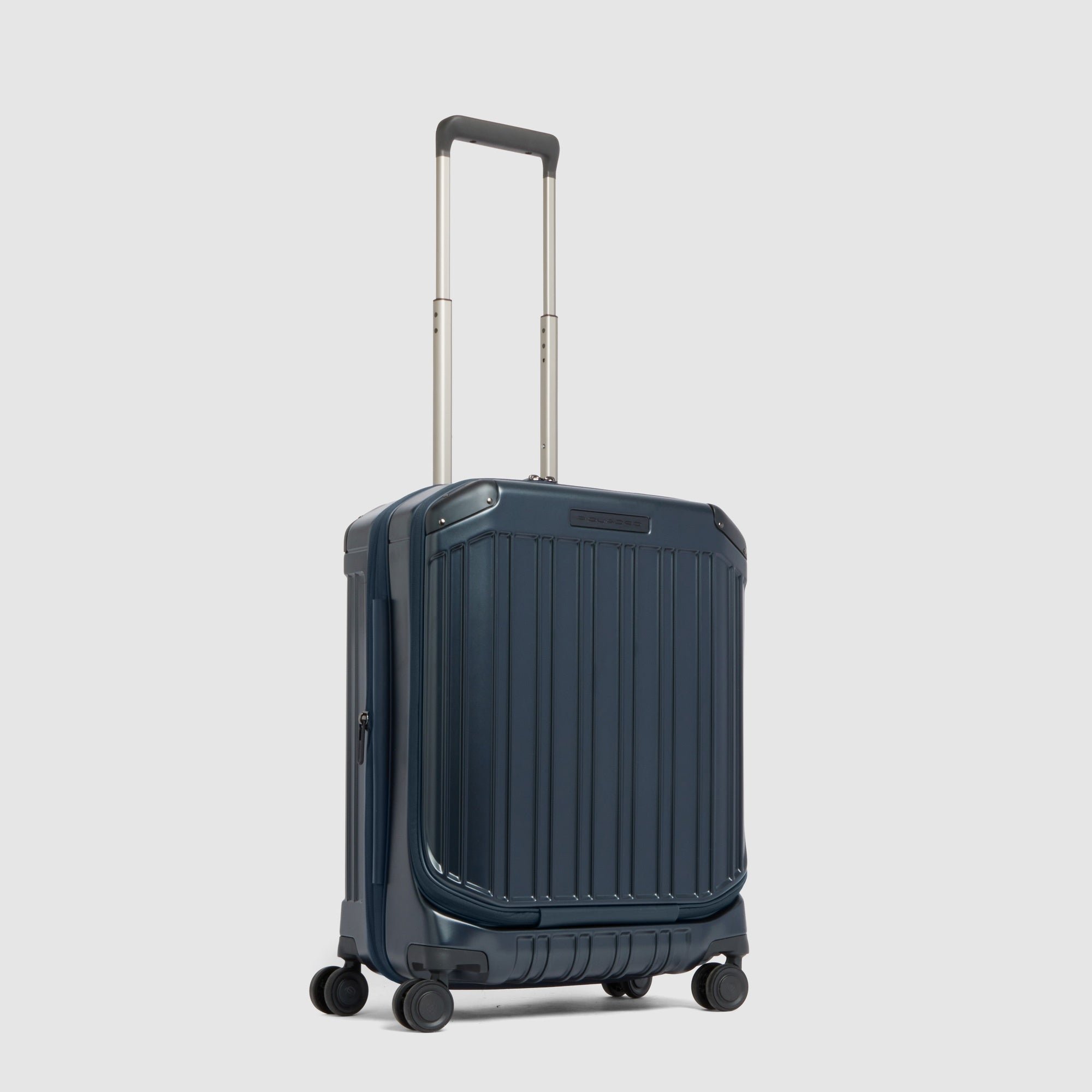 Cabin suitcase for laptop with dual opening PIQUADRO Blue