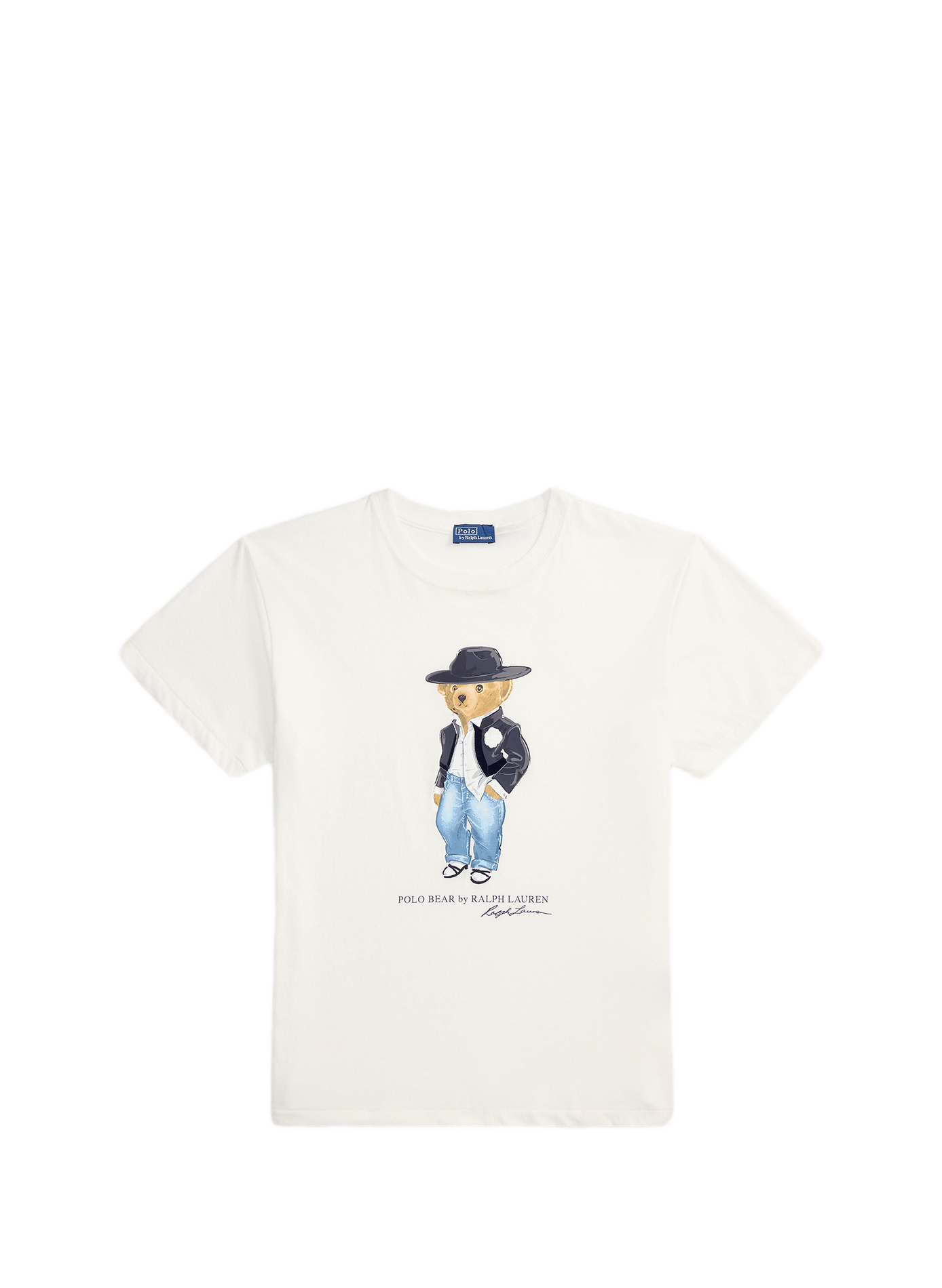 Tee-shirt droit imprimé en coton POLO RALPH LAUREN Blanc