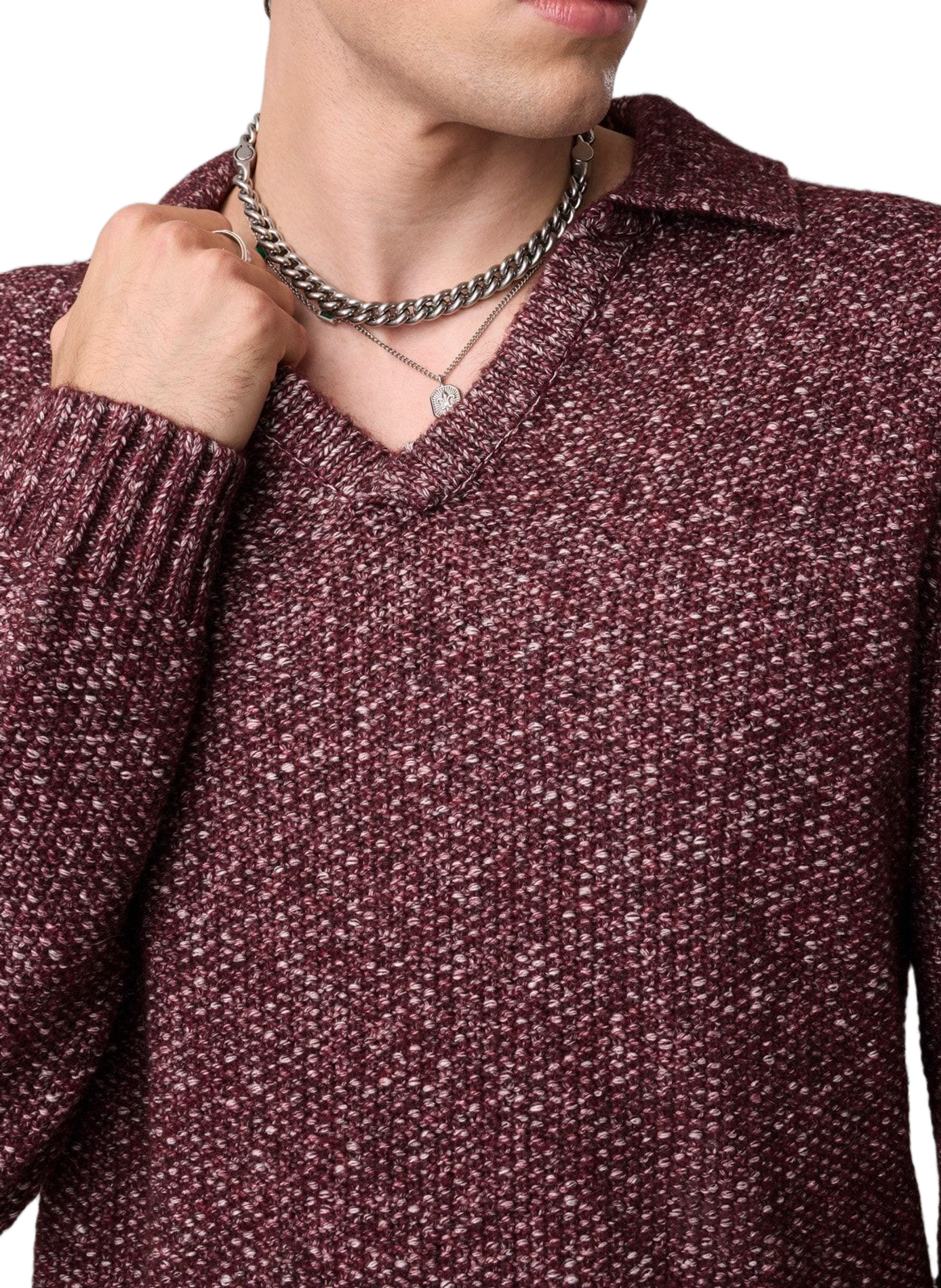 Gerader Pullover aus Baumwollmischung GUESS Rot