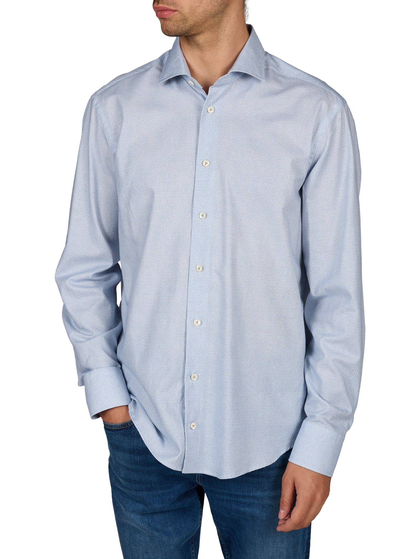 Baumwollhemd mit Mustern VAN LAACK Blau