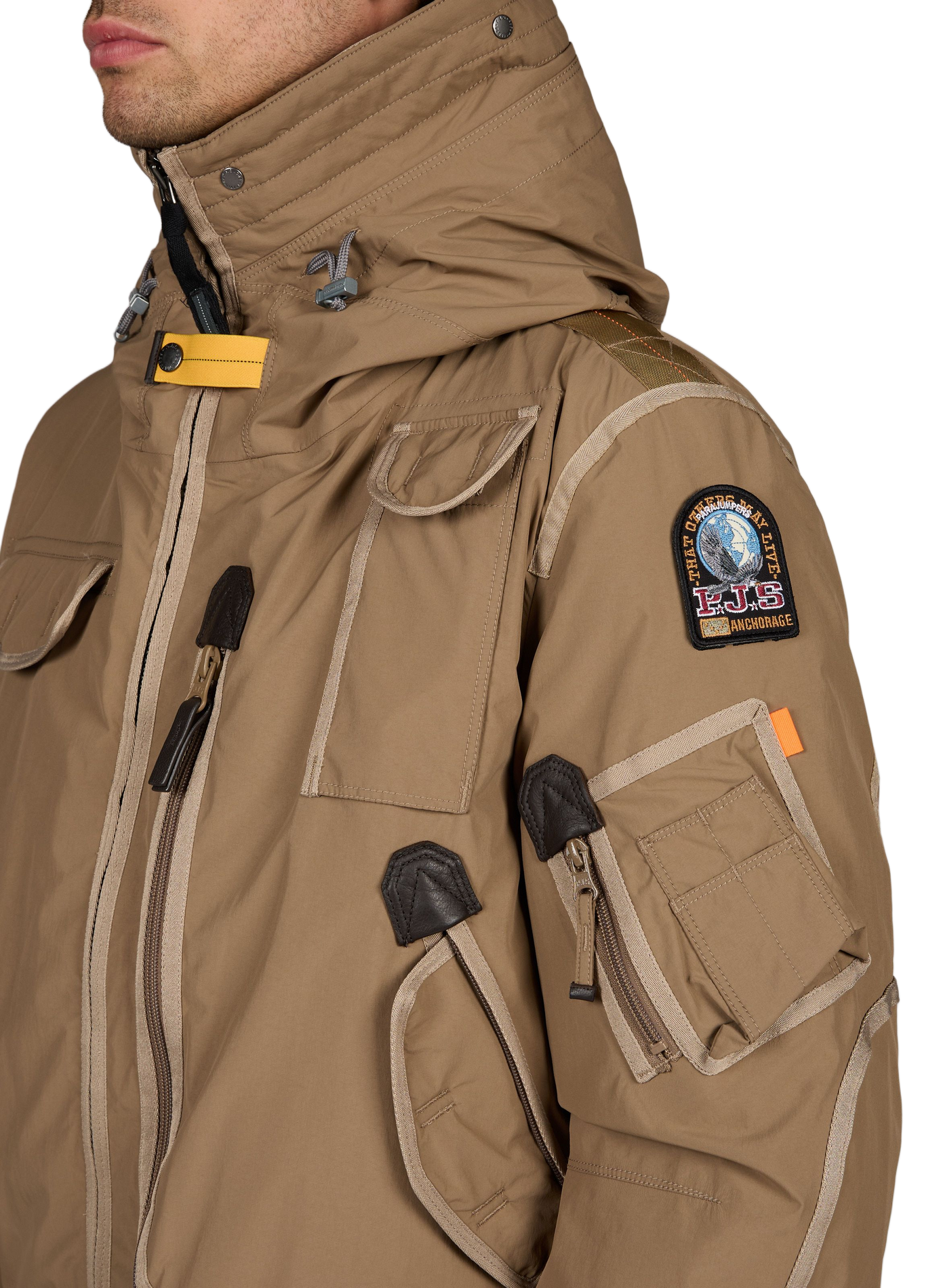 Straight Gobi Parka with High Collar PARAJUMPERS Brown