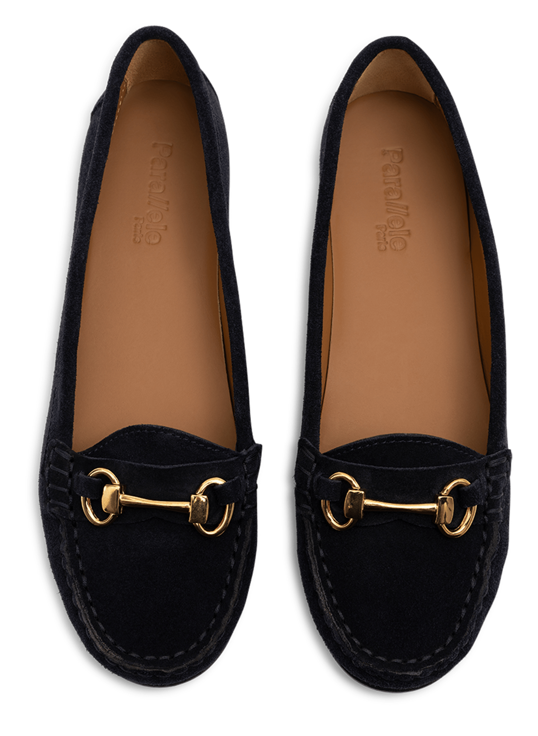 Mocassins guia en veau velours PARALLELE Bleu