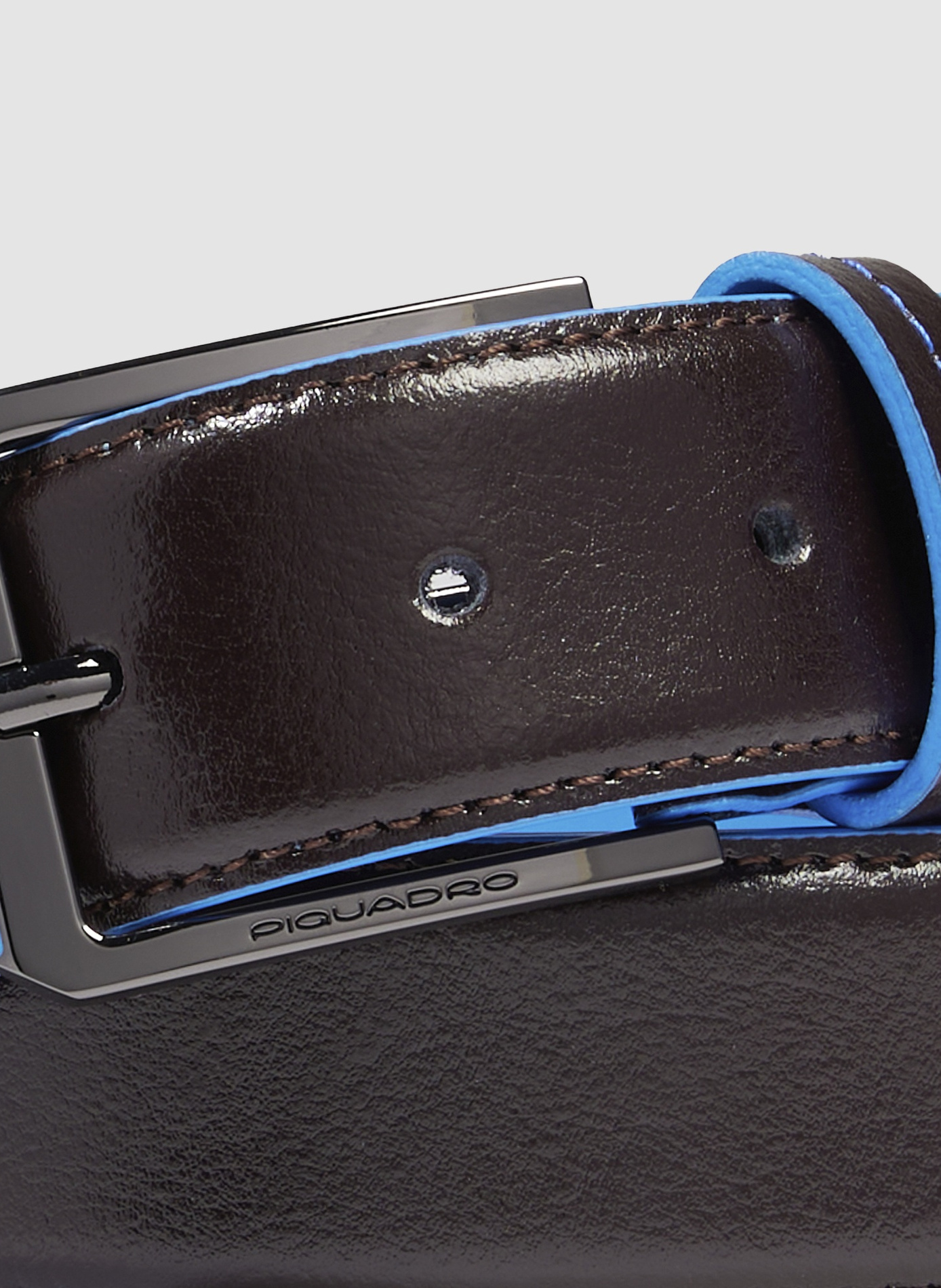 Made in italy leather belt for men with prong buckle PIQUADRO Brown