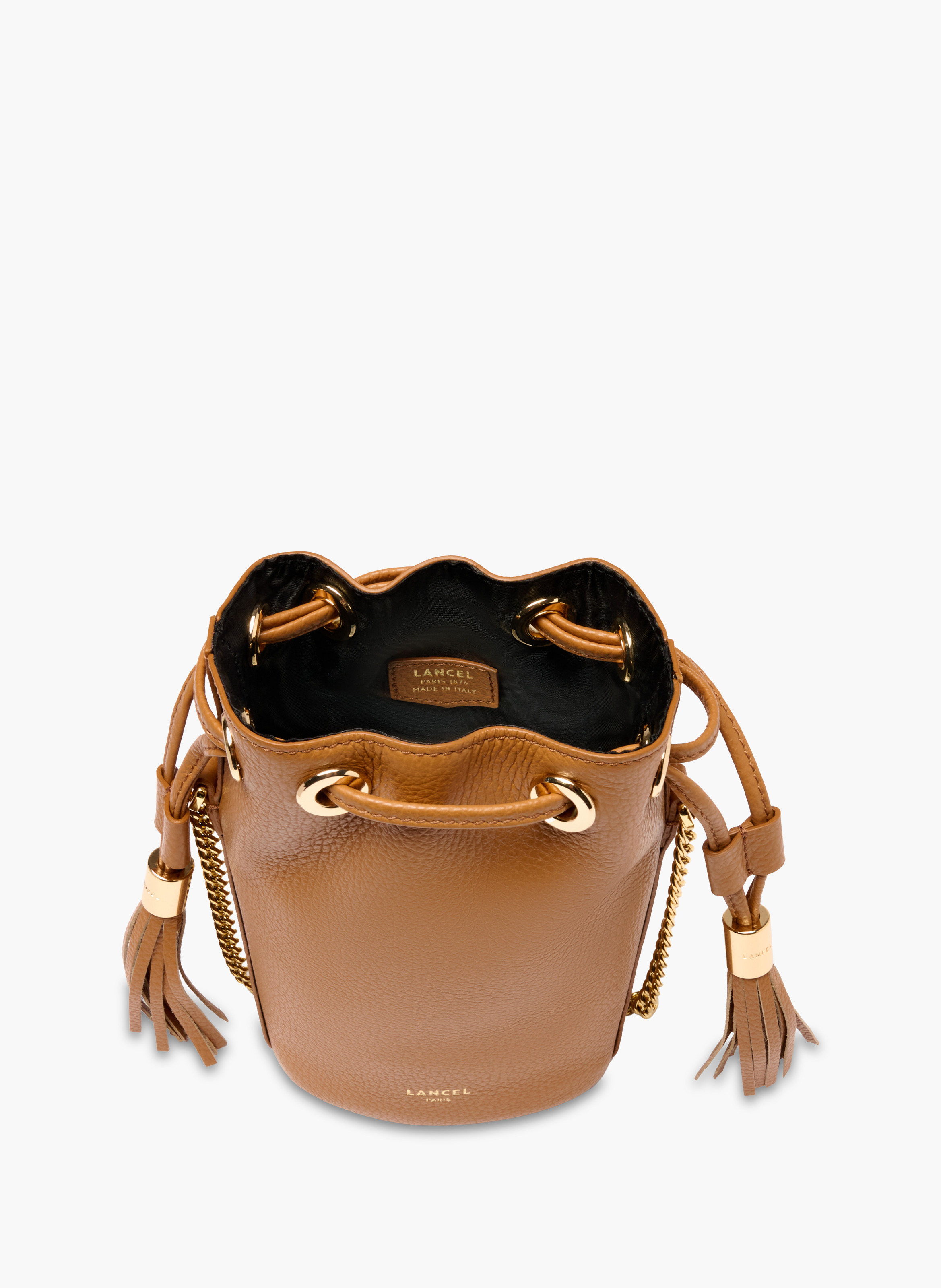 Mini sac seau premier flirt de lancel en cuir LANCEL Marron