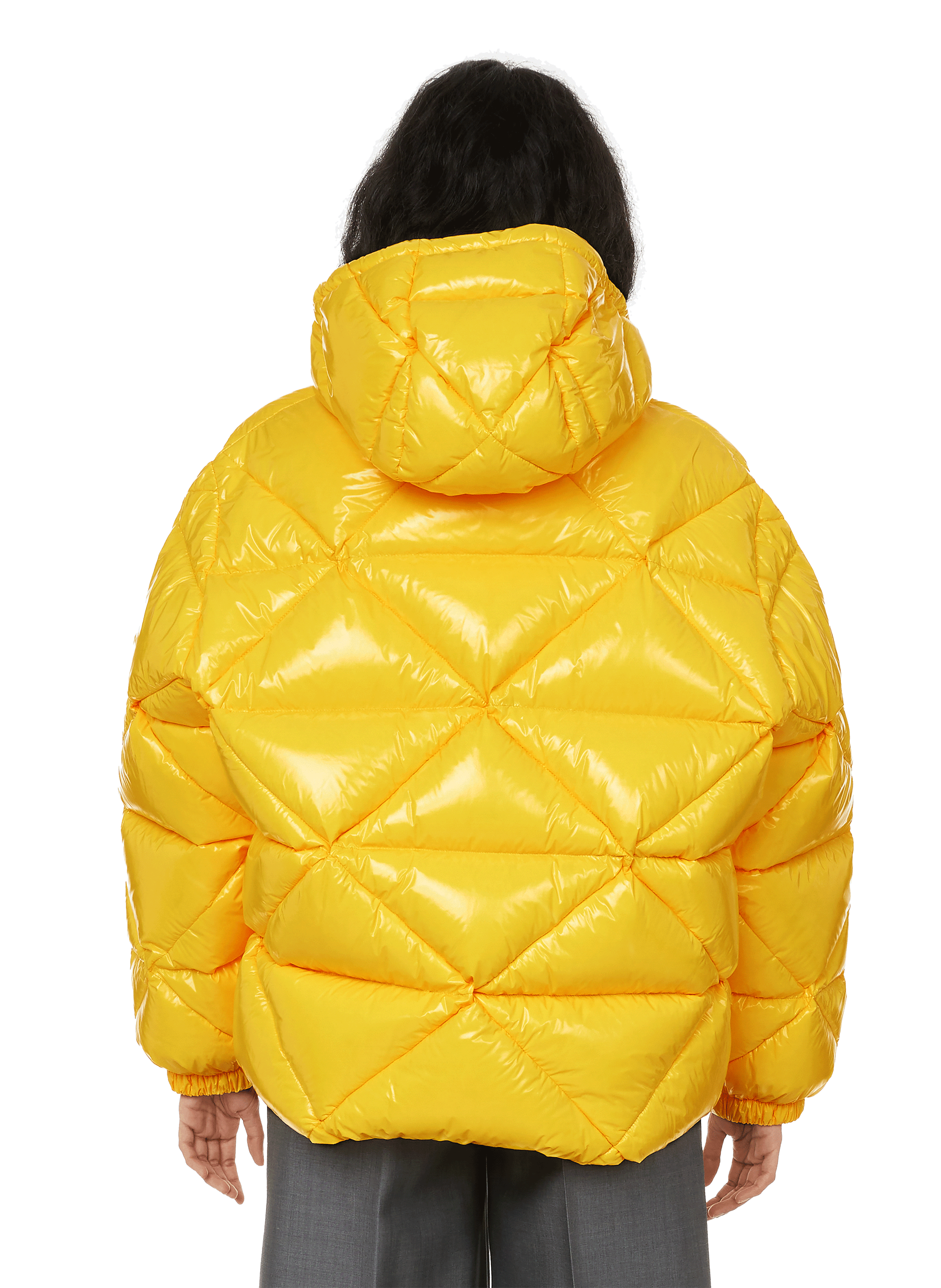 Logo-Daunenjacke PRADA Gelb