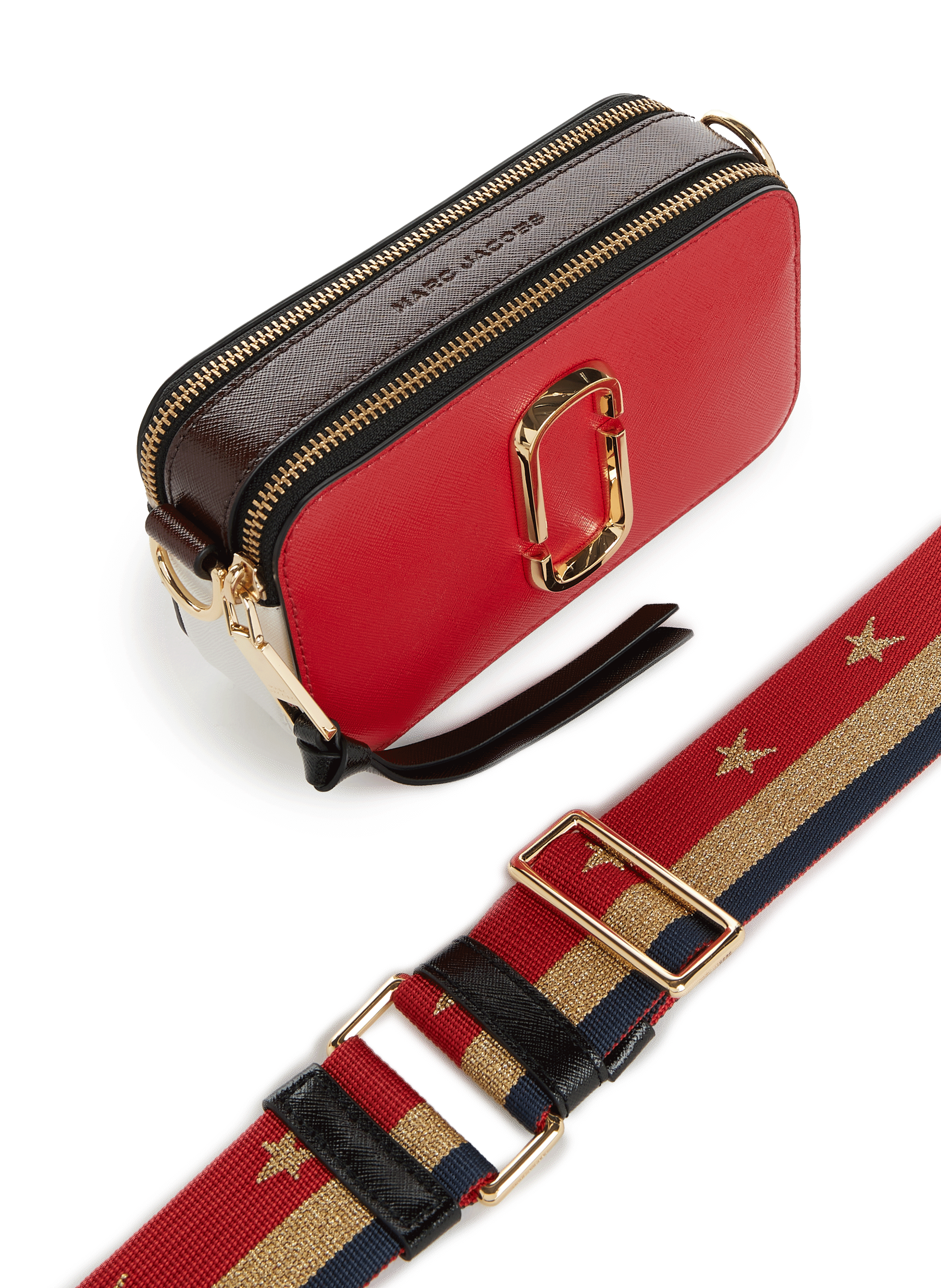 Sac Snapshot en cuir MARC JACOBS Rouge