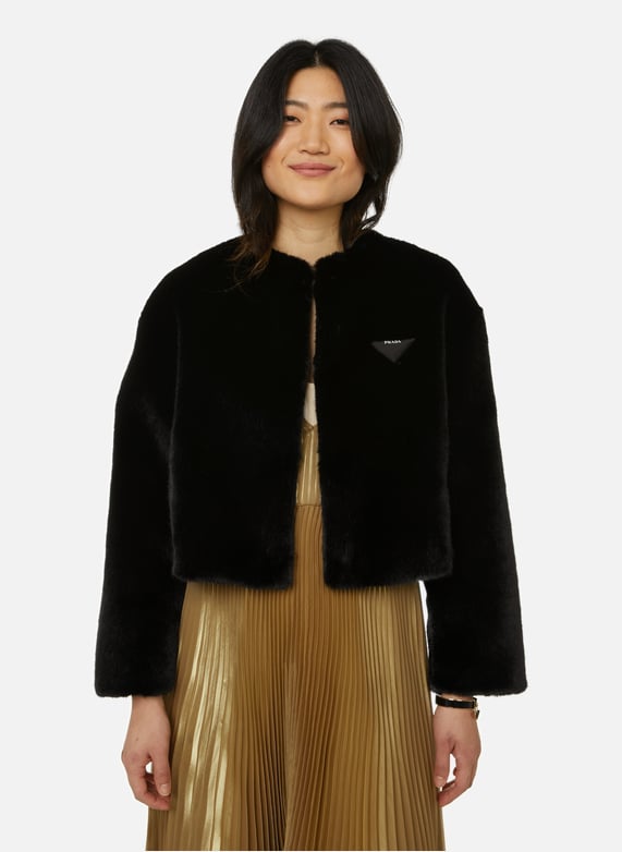 Prada coat womens with fur online