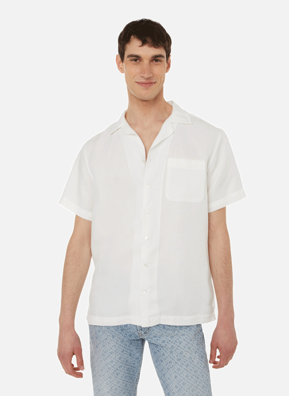 EDITIONS 102 Barac linen and lyocell shirt White