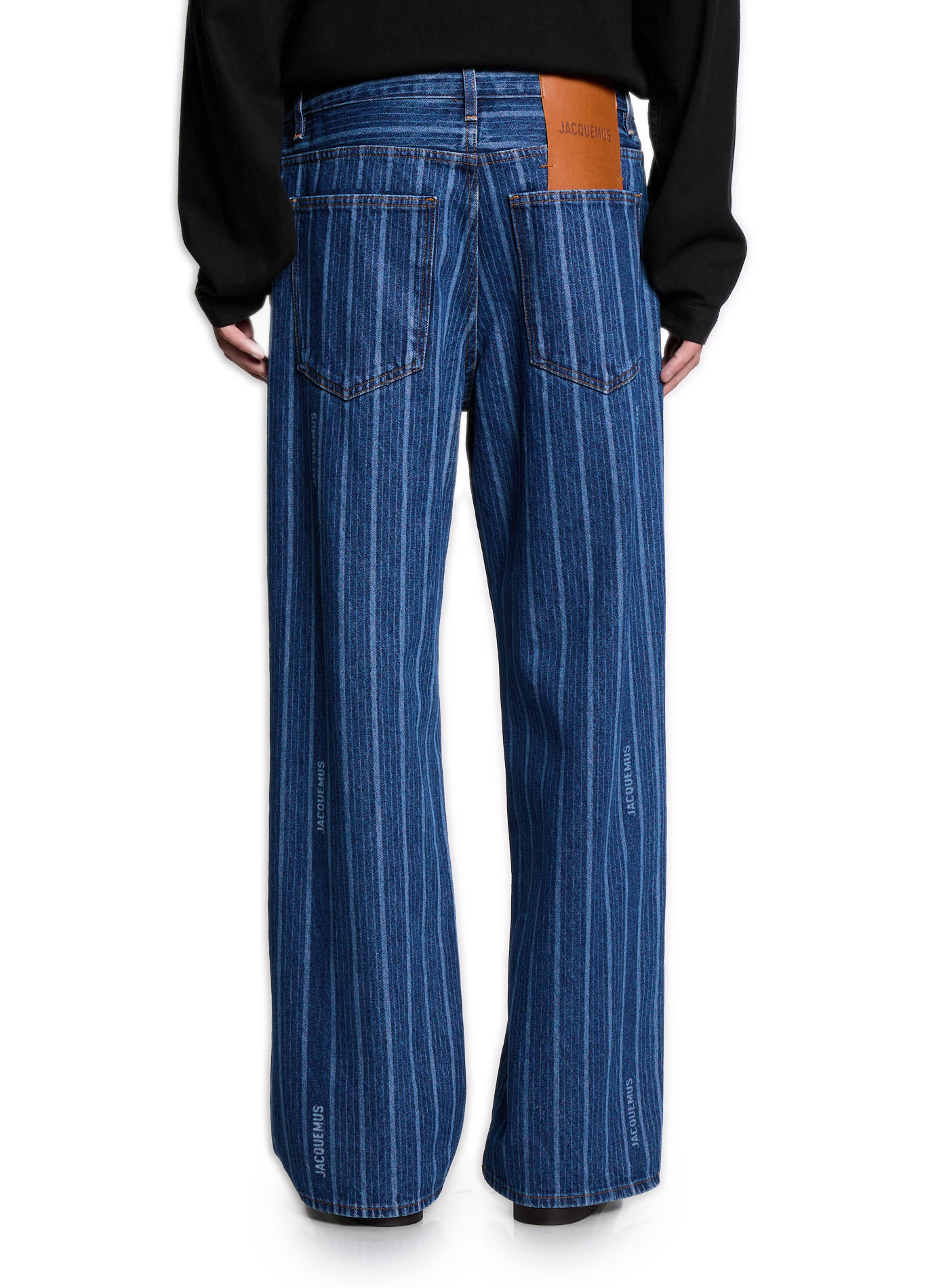 Striped Denim Jeans JACQUEMUS Blue