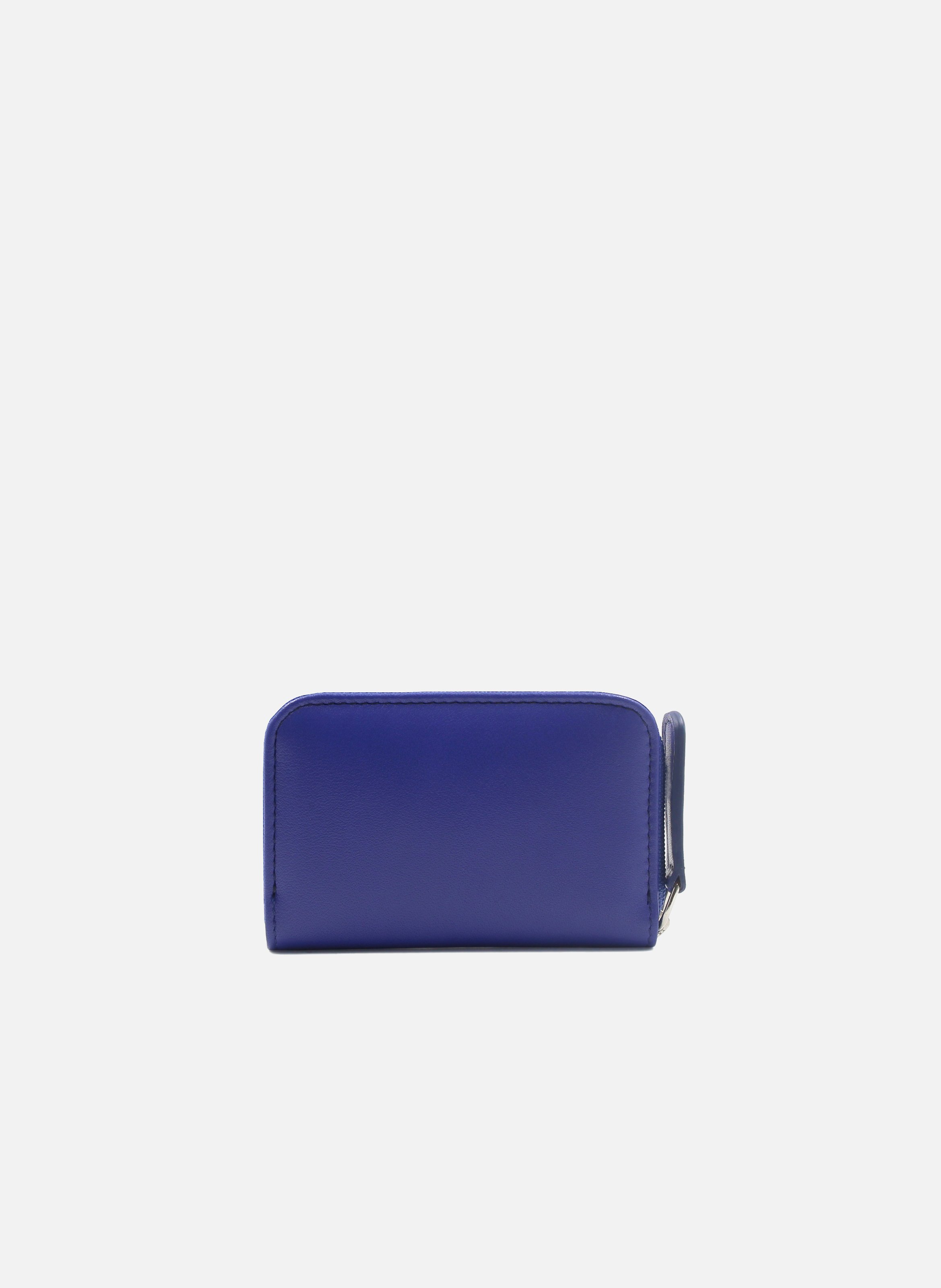 Porte-monnaie cuir lisse JULES & JENN Bleu