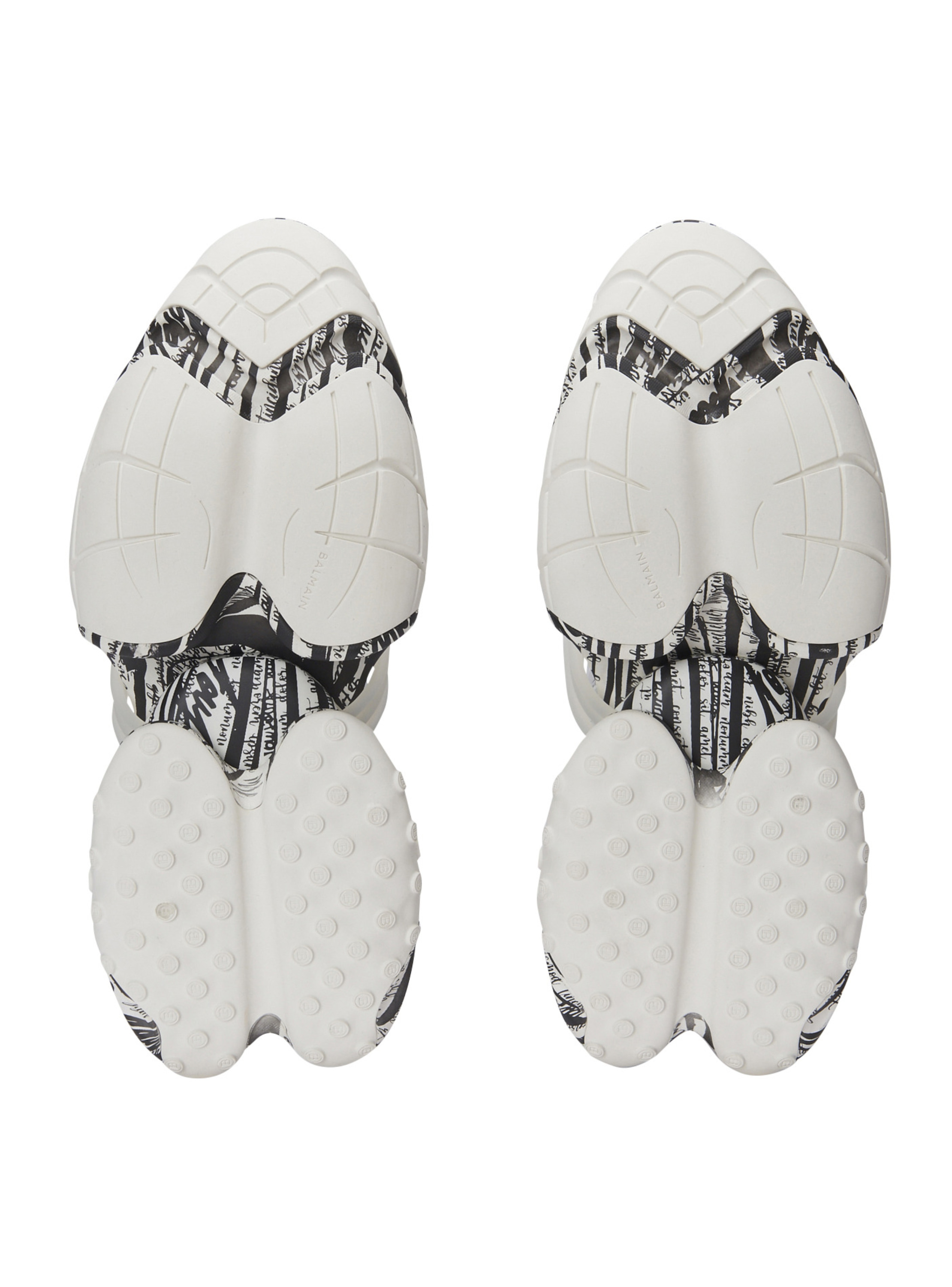 Baskets unicorn wave imprimées « lettre d'amour » BALMAIN Blanc