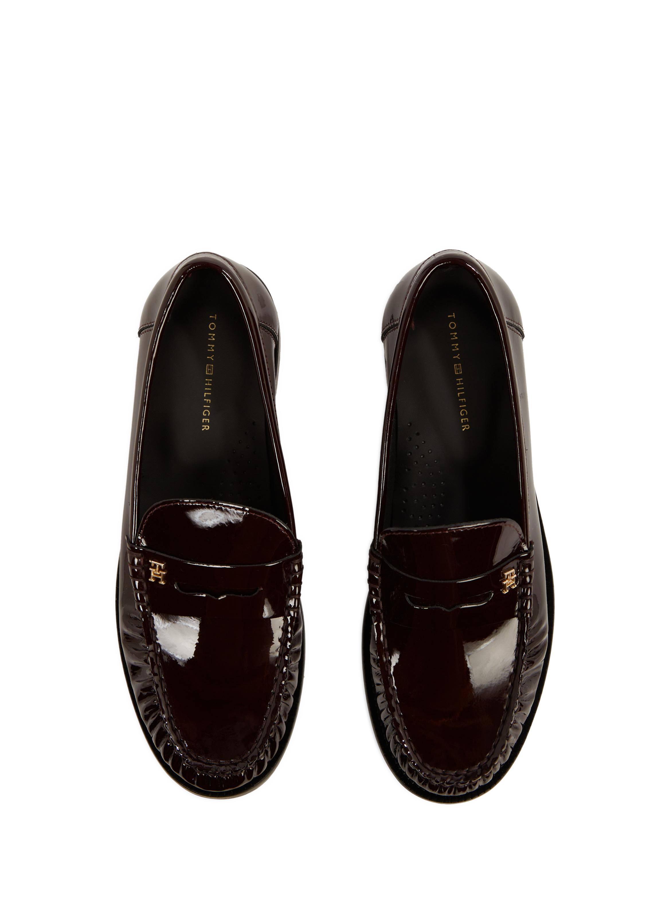 Mocassins en cuir verni TOMMY HILFIGER Rouge