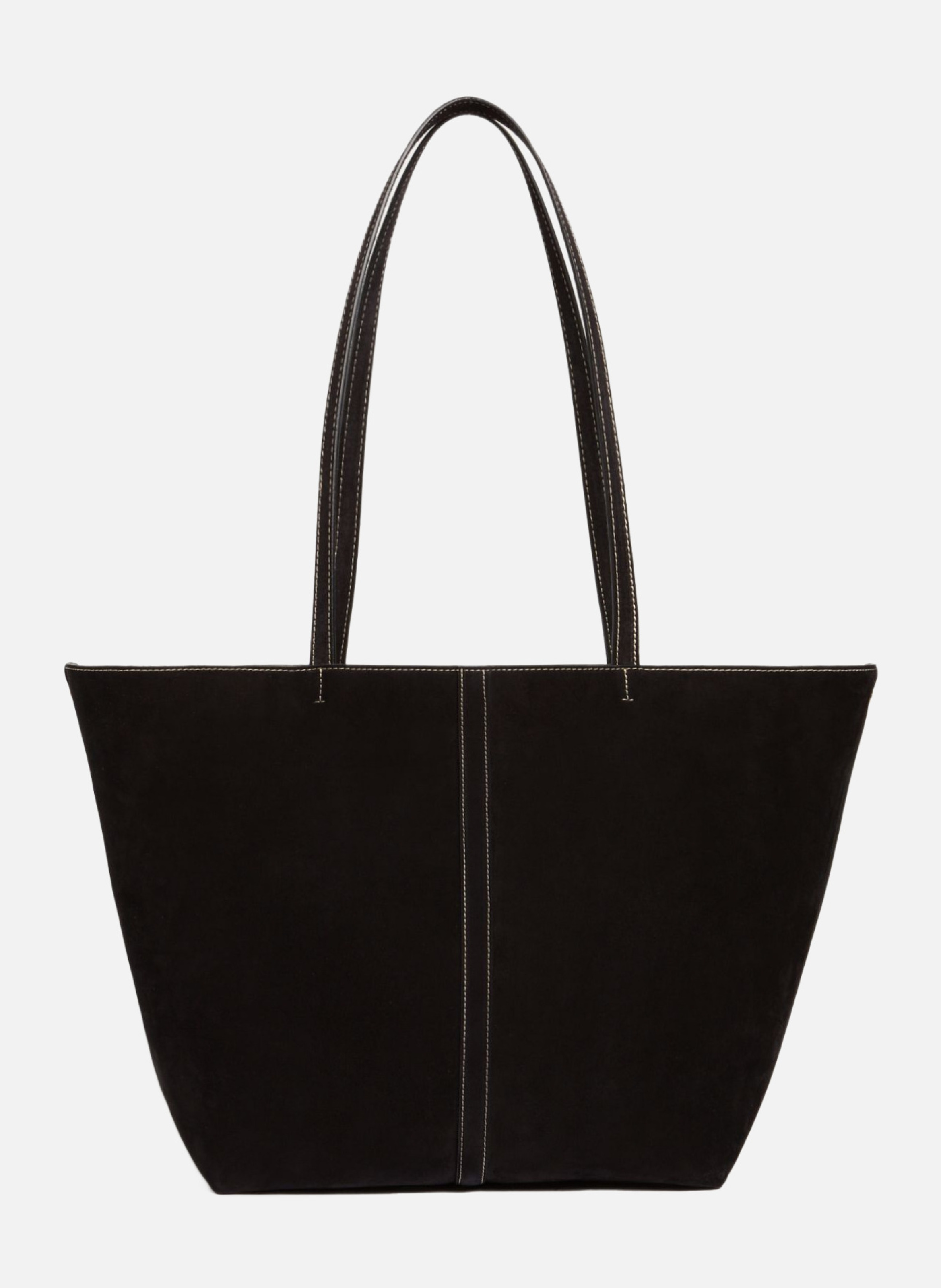 Petit cabas daily en cuir velours VANESSA BRUNO Noir