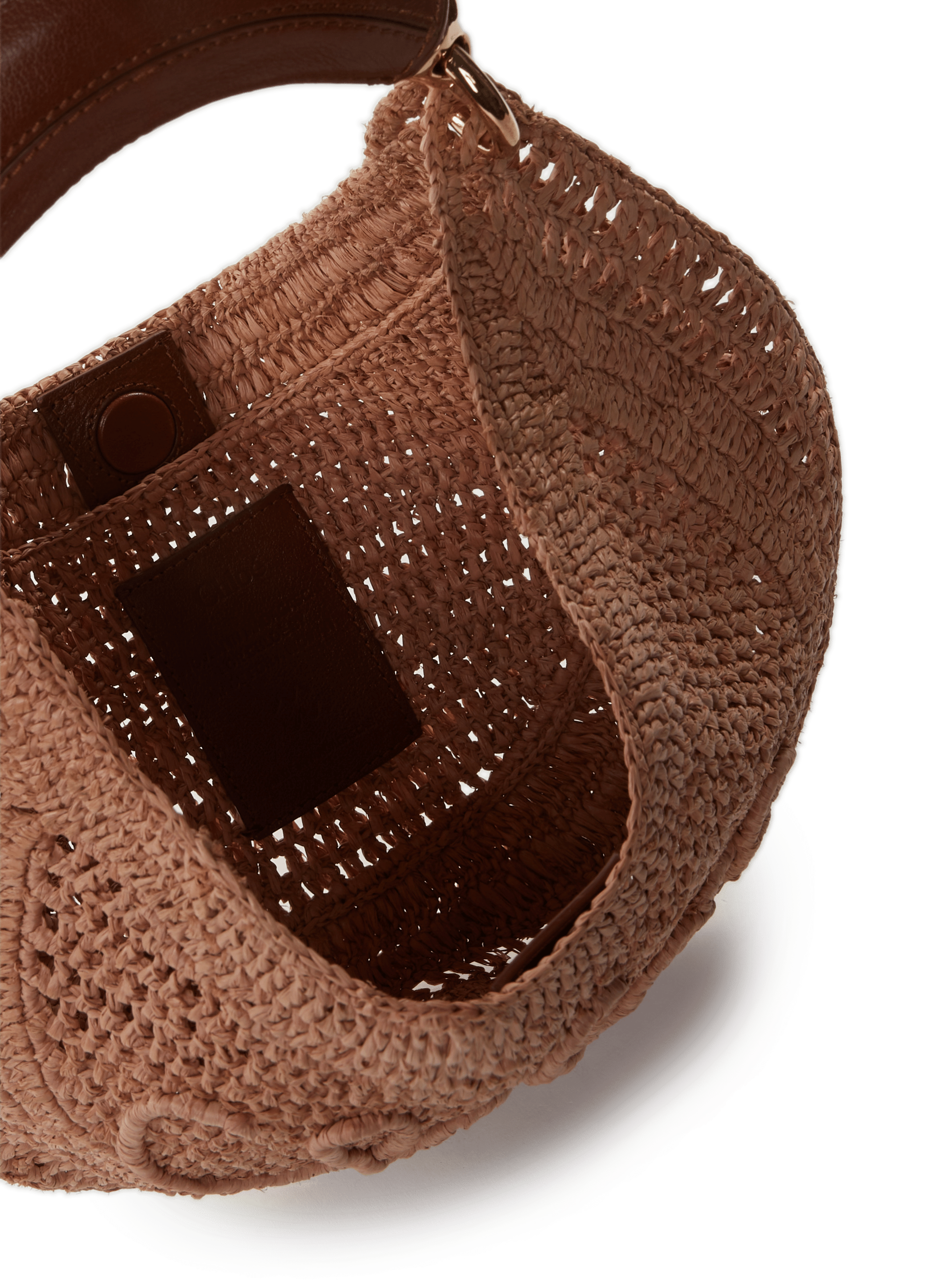 Sac à main Hobo Summer Banana en raphia CHLOÉ Beige