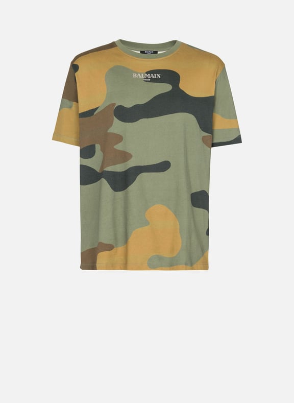 T-shirt imprimé camouflage balmain vintage Vert by BALMAIN BALMAIN T-shirt imprimé camouflage balmain vintage Vert