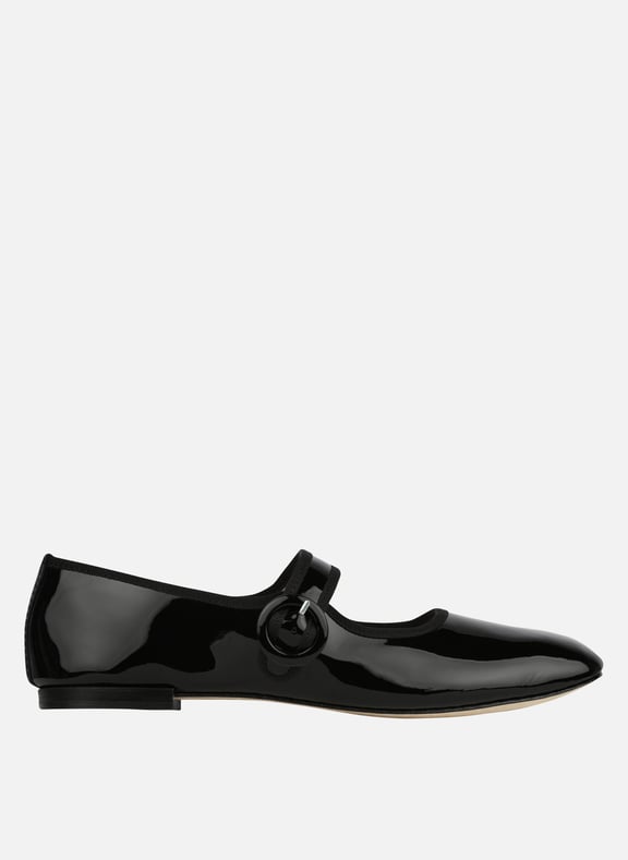 Babies en cuir vernis georgia Noir by REPETTO REPETTO Babies en cuir vernis georgia Noir