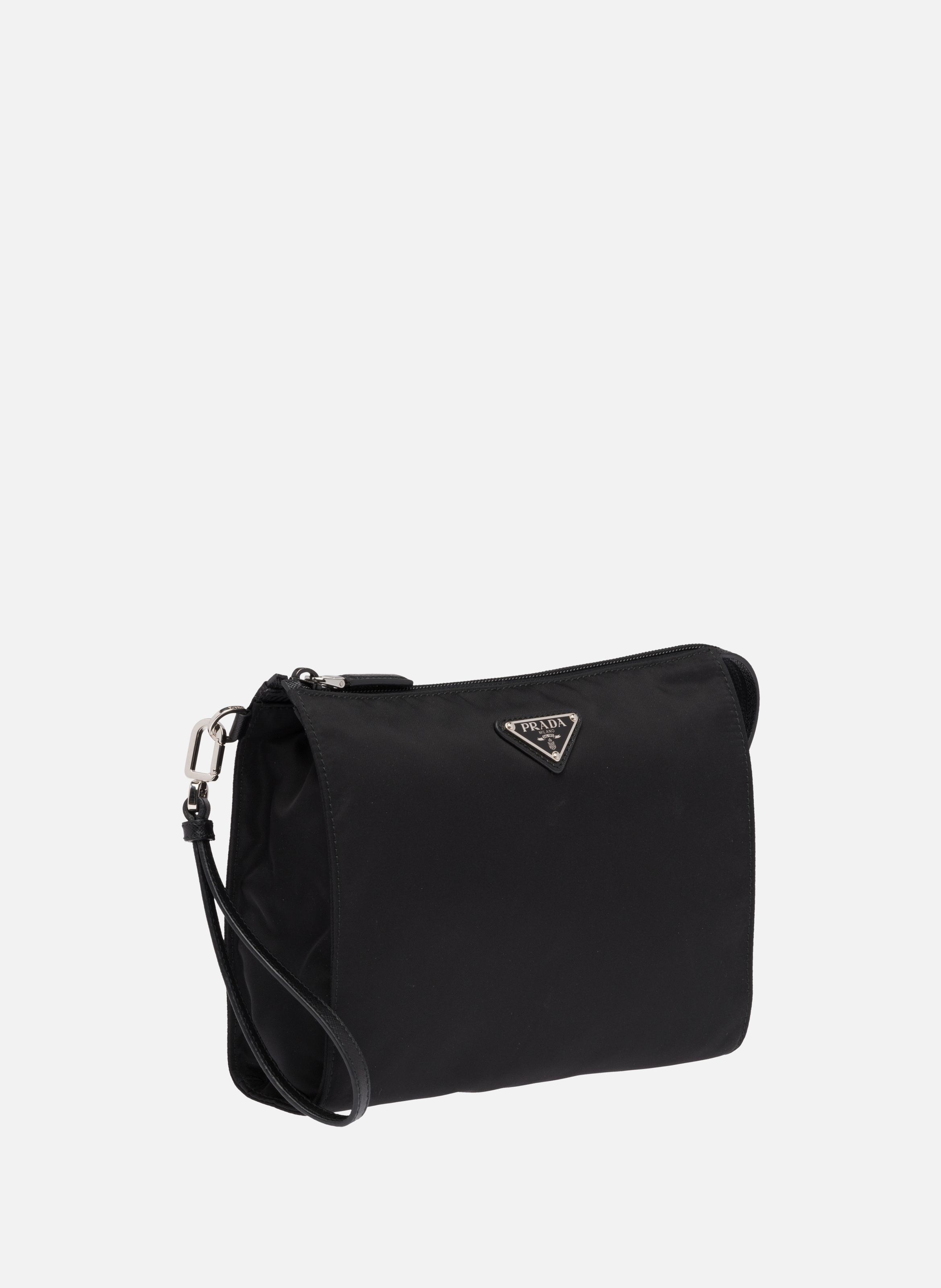 Nécessaire en re-nylon et cuir saffiano PRADA Noir