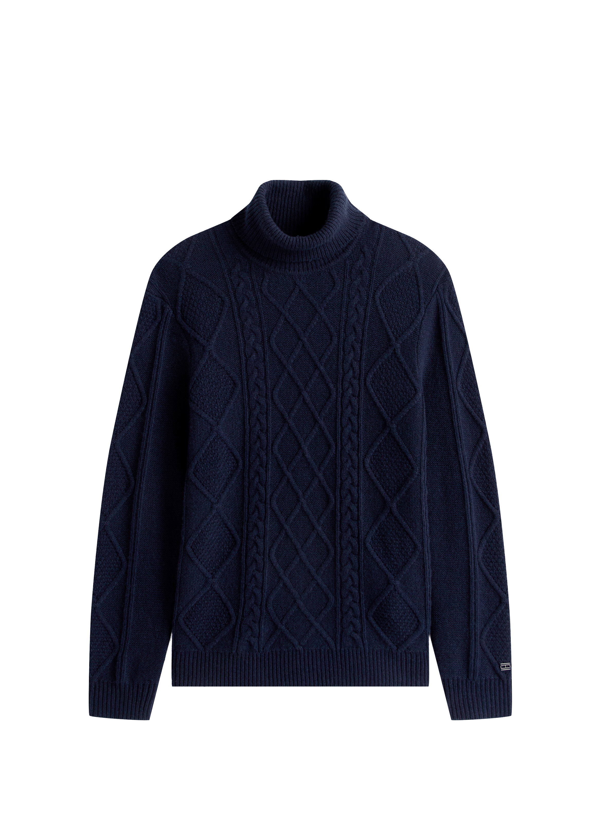 Turtleneck wool-blend jumper TOMMY HILFIGER Blue