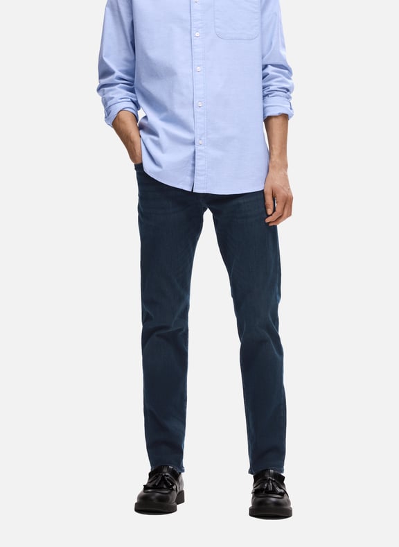Jean droit en coton biologique mélangé Bleu by SELECTED SELECTED Jean droit en coton biologique mélangé Bleu