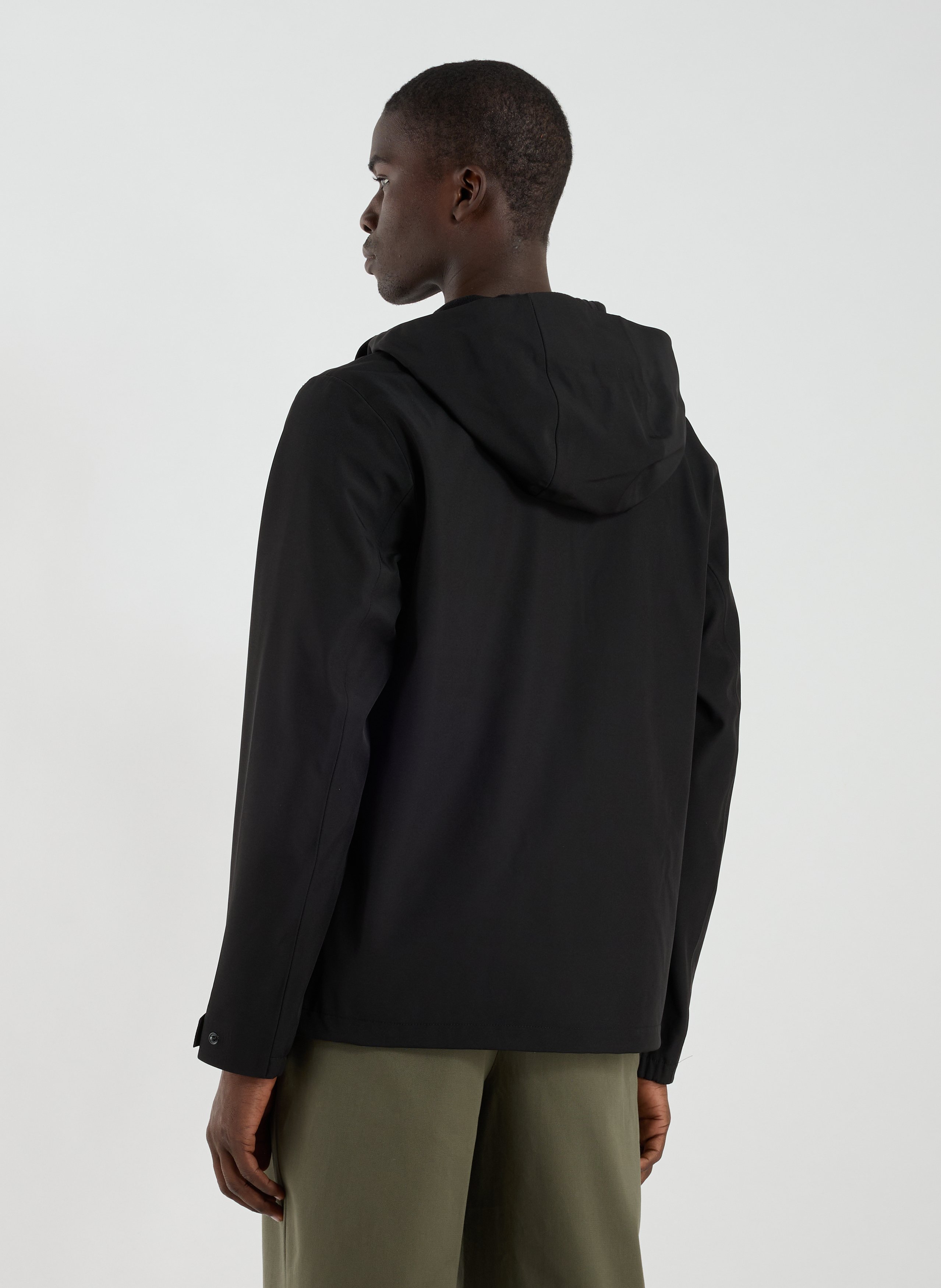 Hooded knit sweater RAINS Black