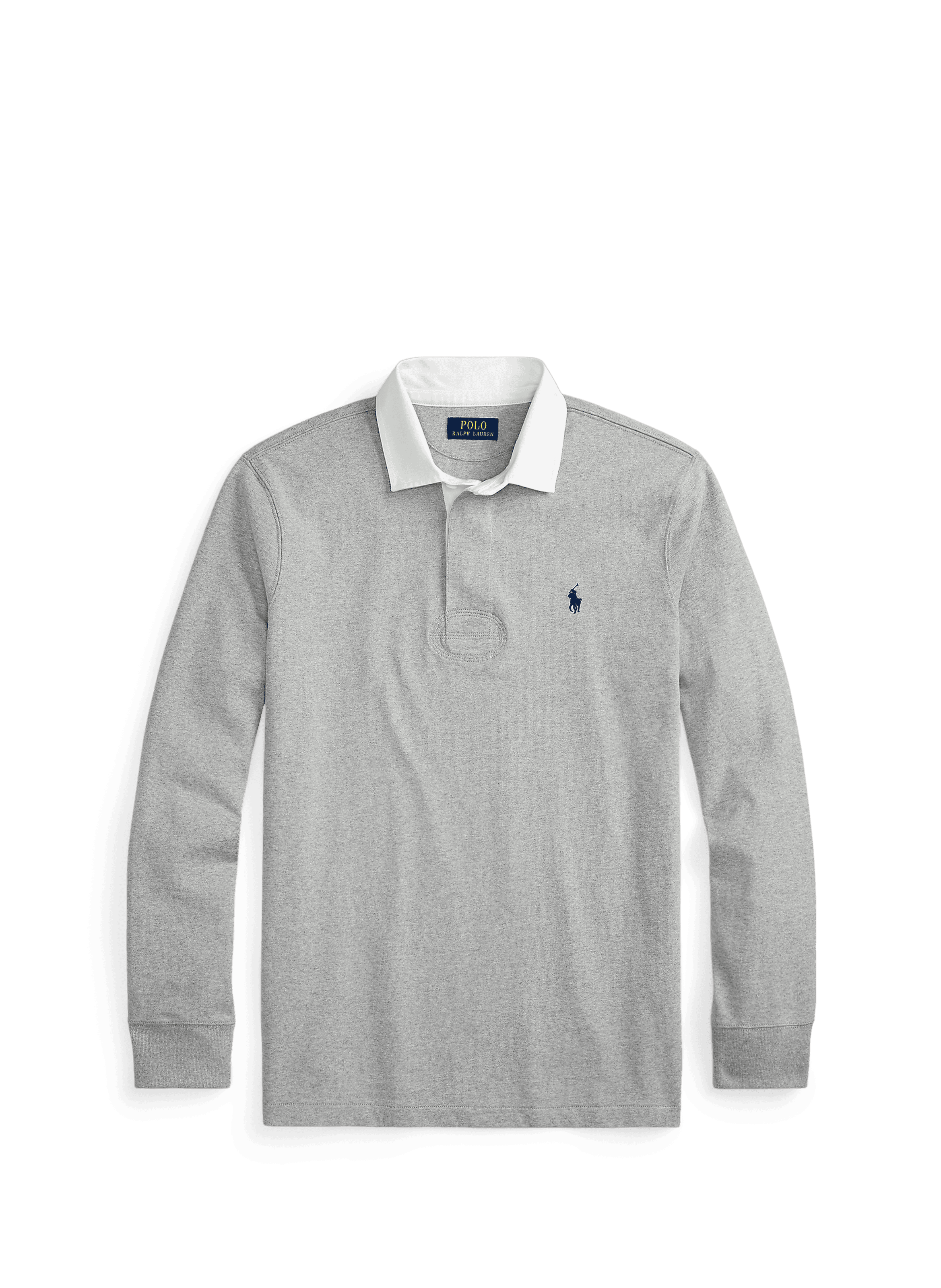 Long-sleeved cotton polo shirt POLO RALPH LAUREN Grey