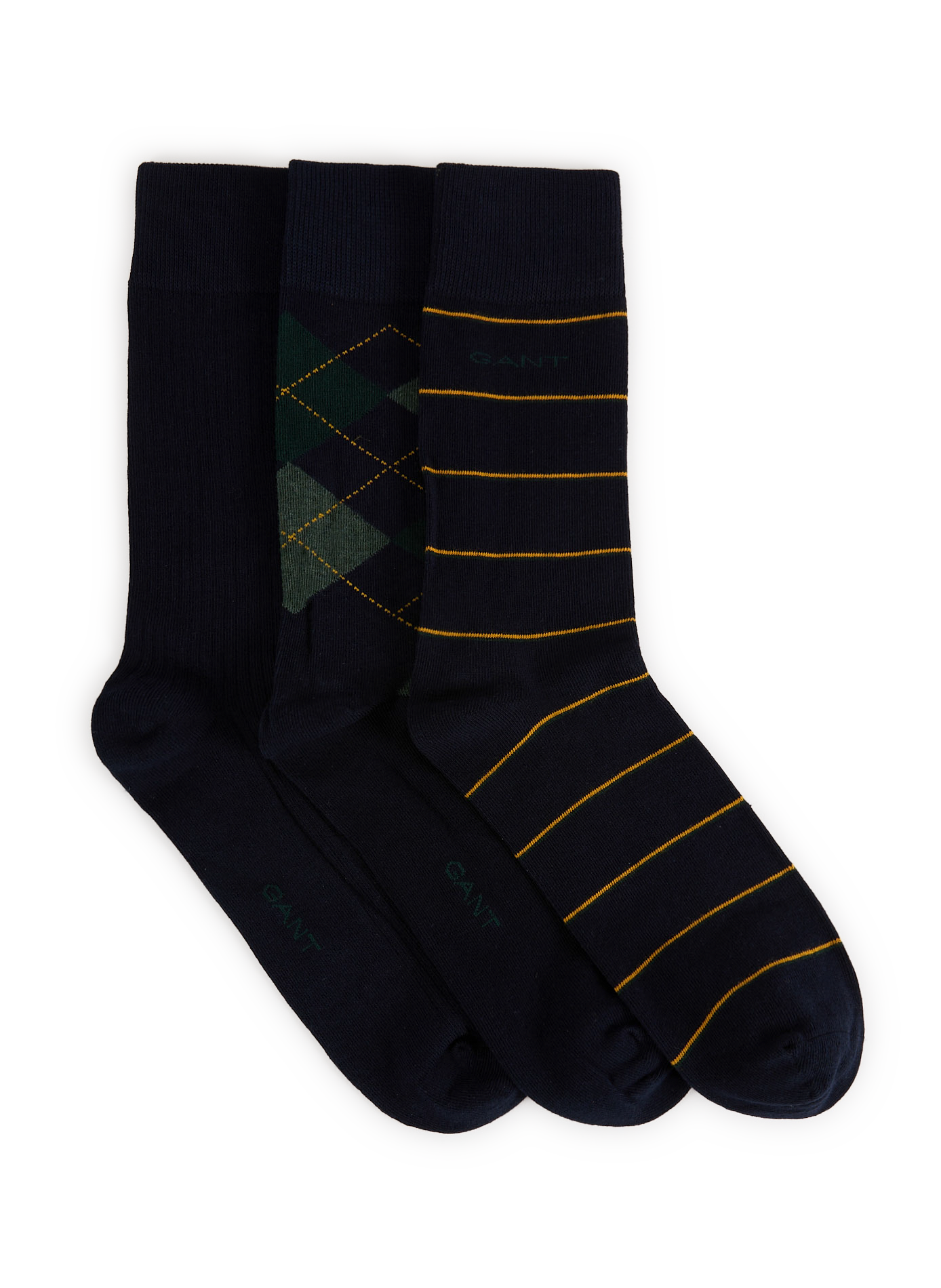 GANT Set of 3 pairs of mixed cotton socks Blue