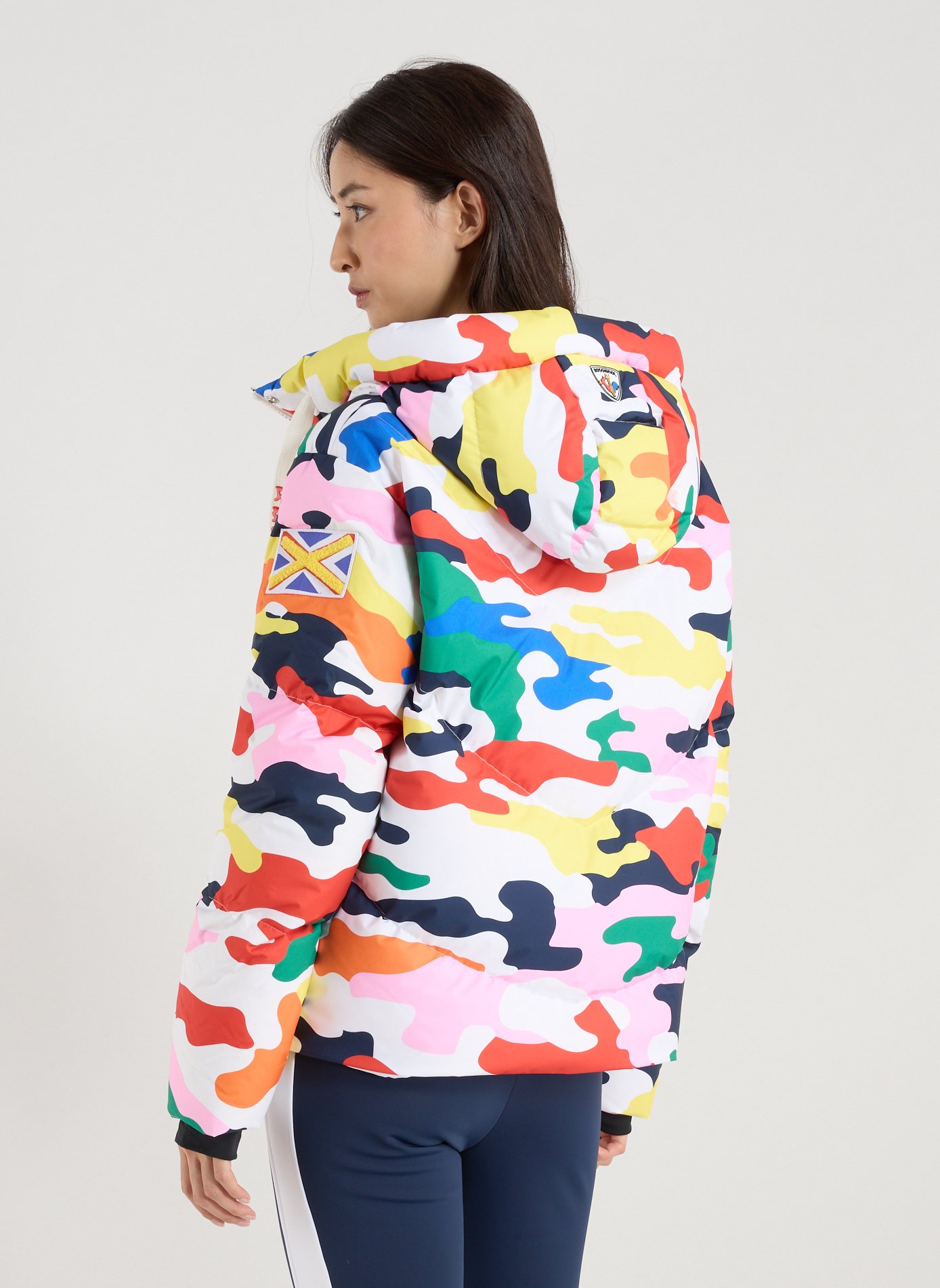 Short printed quilted jacket ROSSIGNOL Multicolour