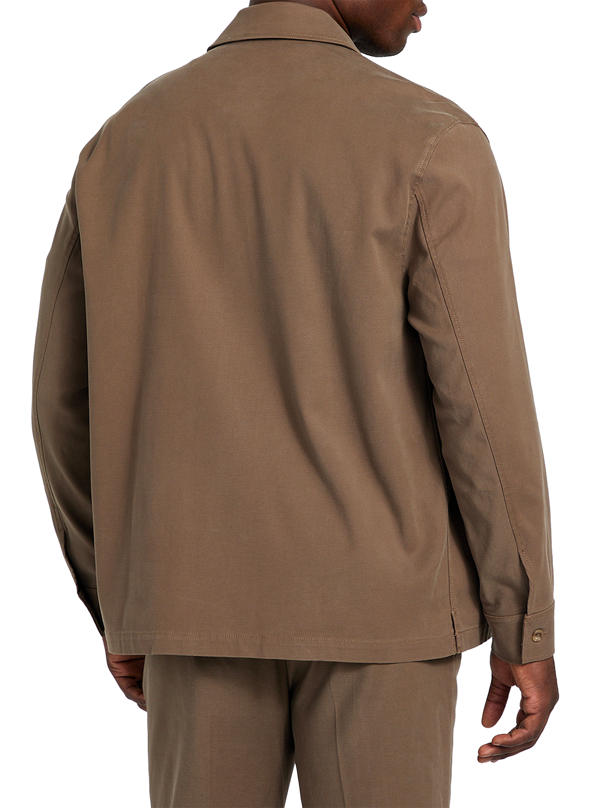 Chemise droite à poches GUESS Marron