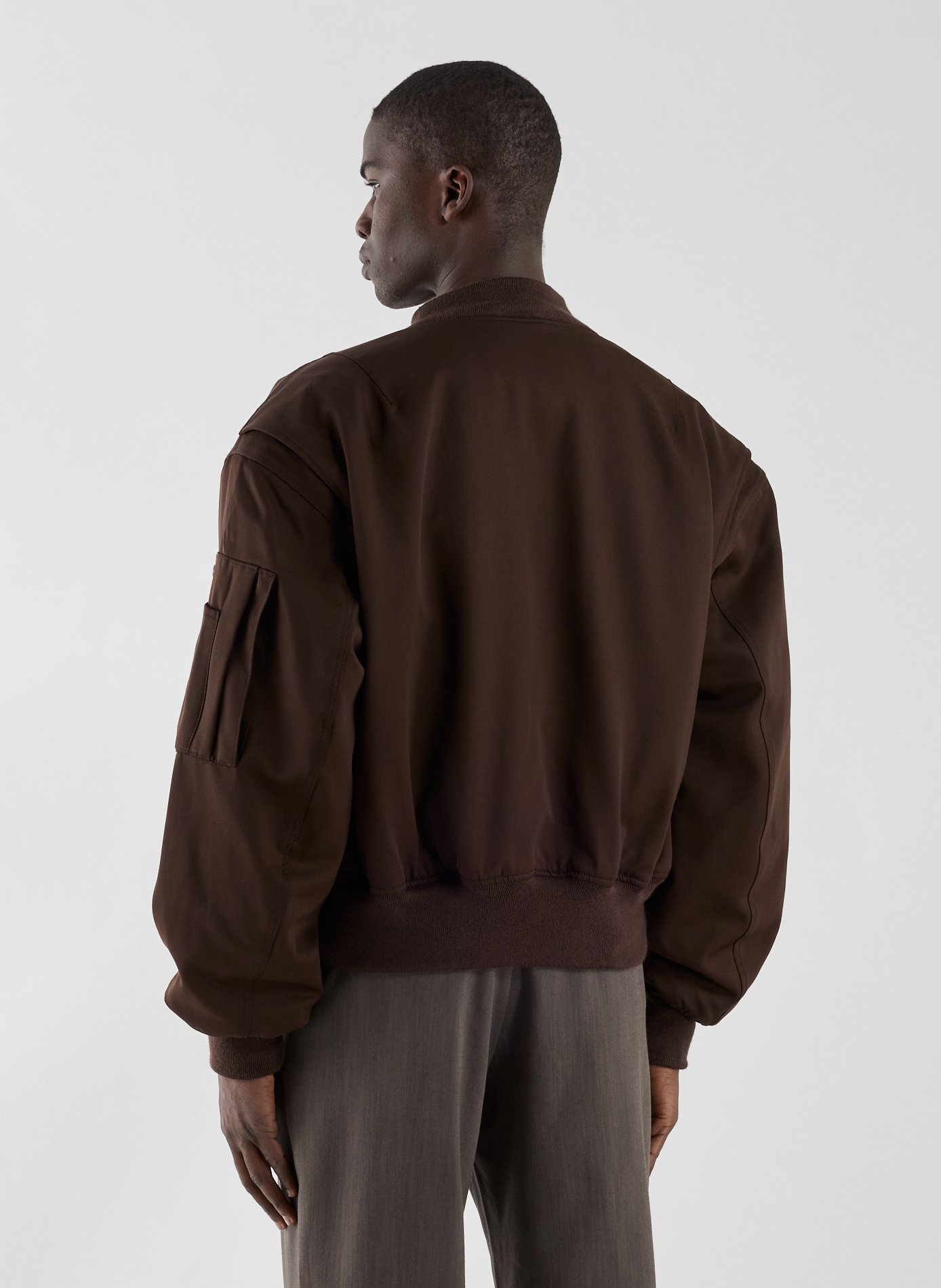 Bomber en laine ENTIRE STUDIOS Marron