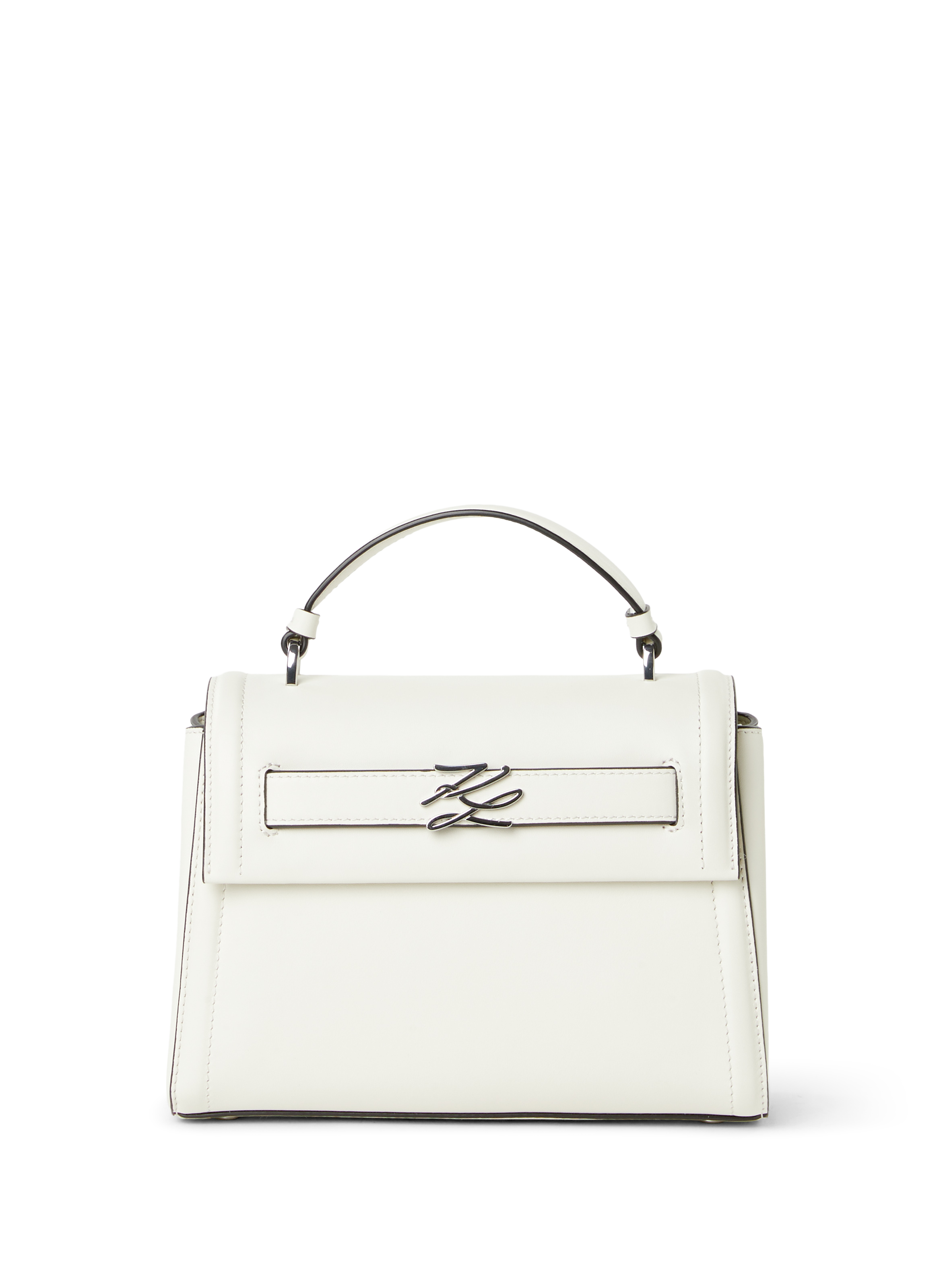 KARL LAGERFELD Plain leather handbag Beige