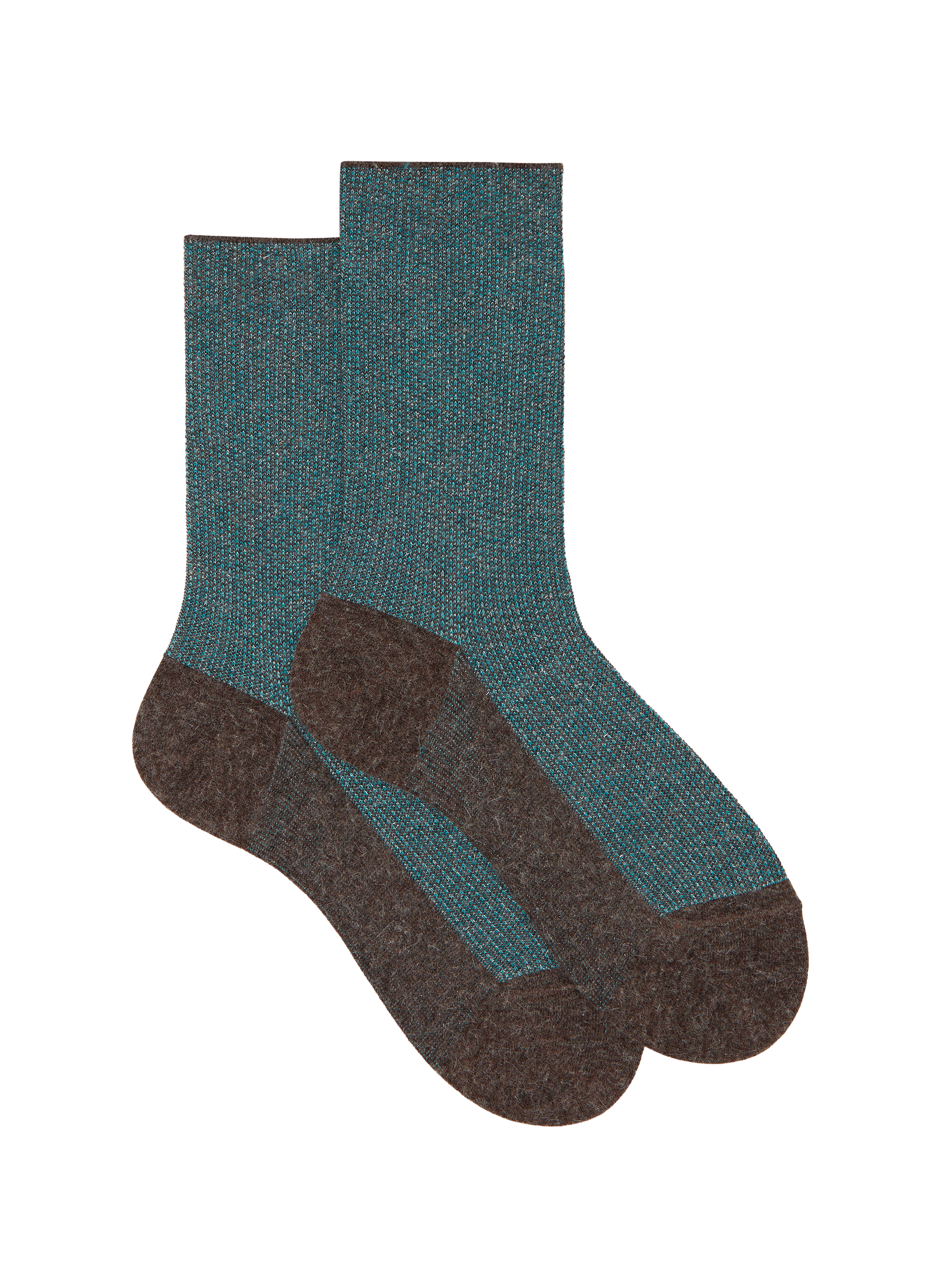 DORÉ DORÉ Soft metallic wool socks Brown