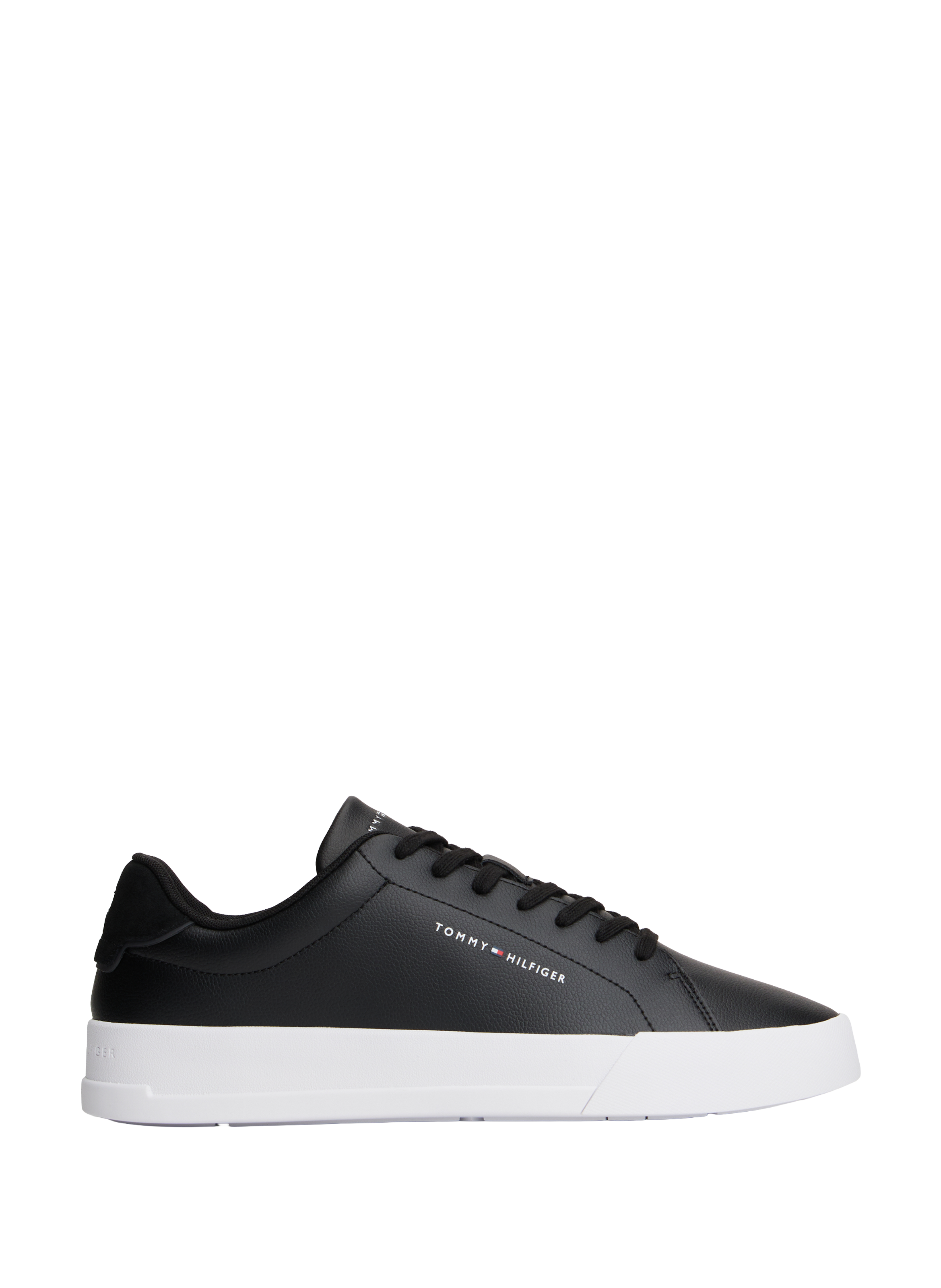 Low-top sneakers in smooth leather TOMMY HILFIGER Black
