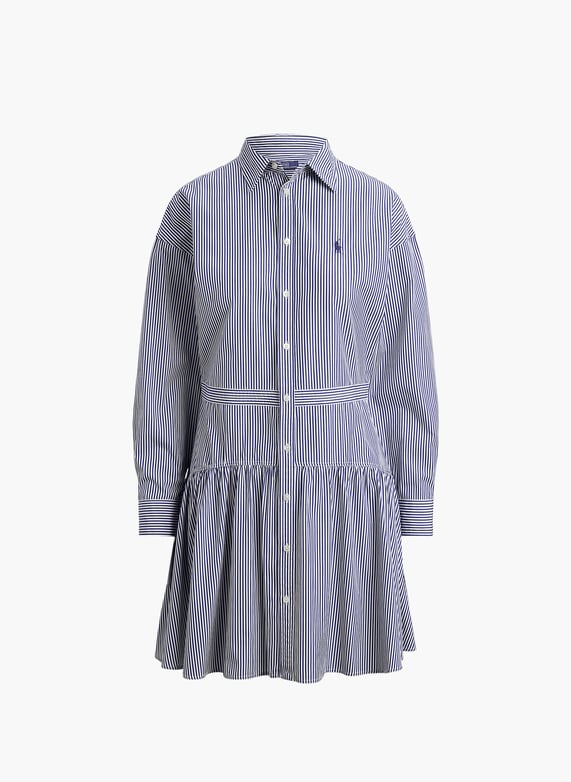 Short striped cotton shirt dress Blue Polo ralph lauren - Women | Printemps.com Short striped cotton shirt dress Blue Polo ralph lauren - Women | Printemps.com