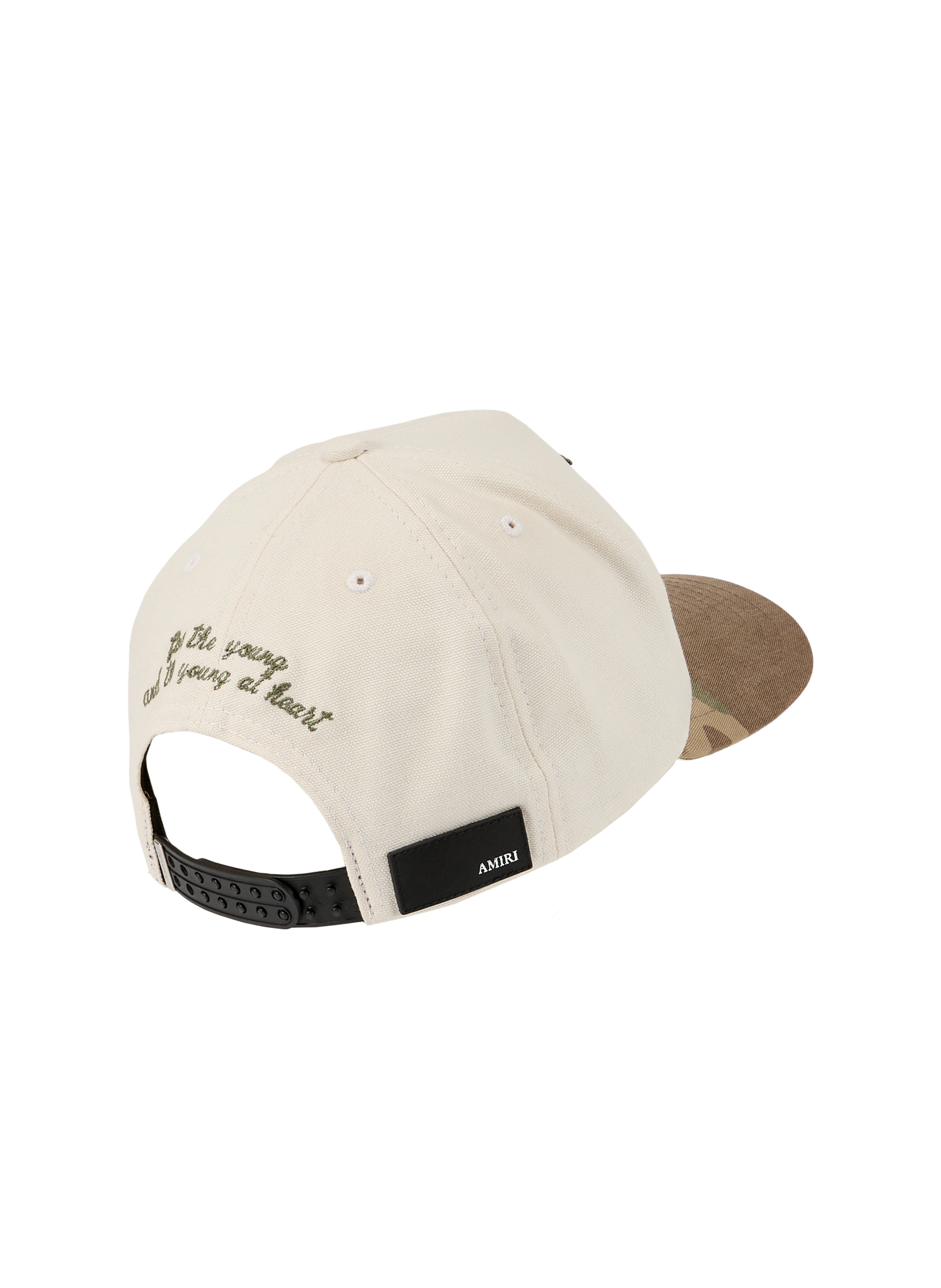 Cotton cap with logo embroidery AMIRI White
