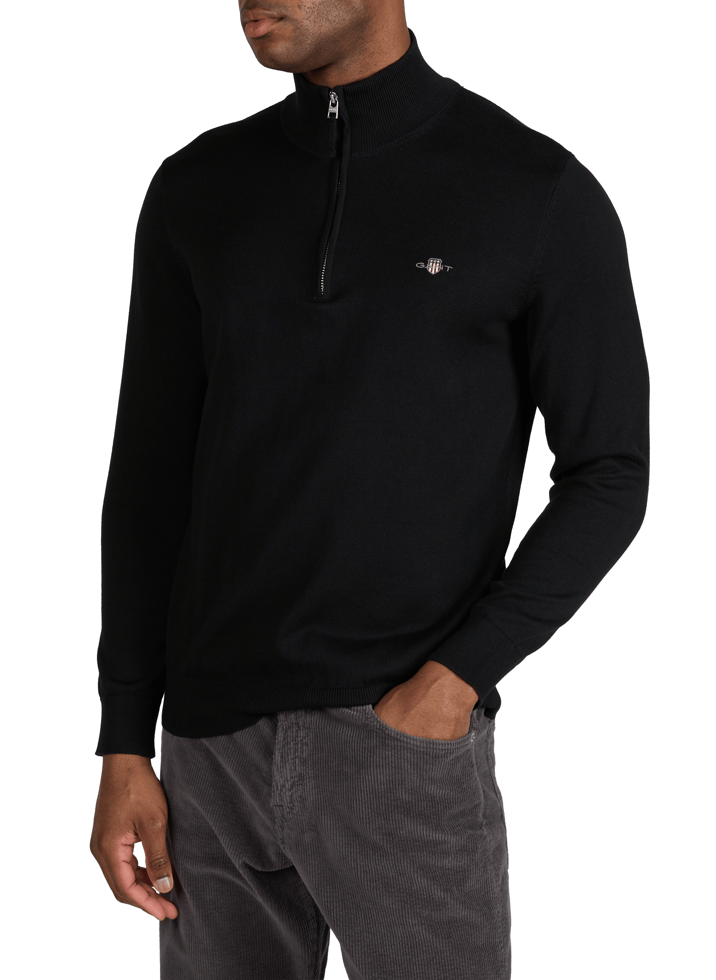 Funnel neck half-zip jumper GANT Black