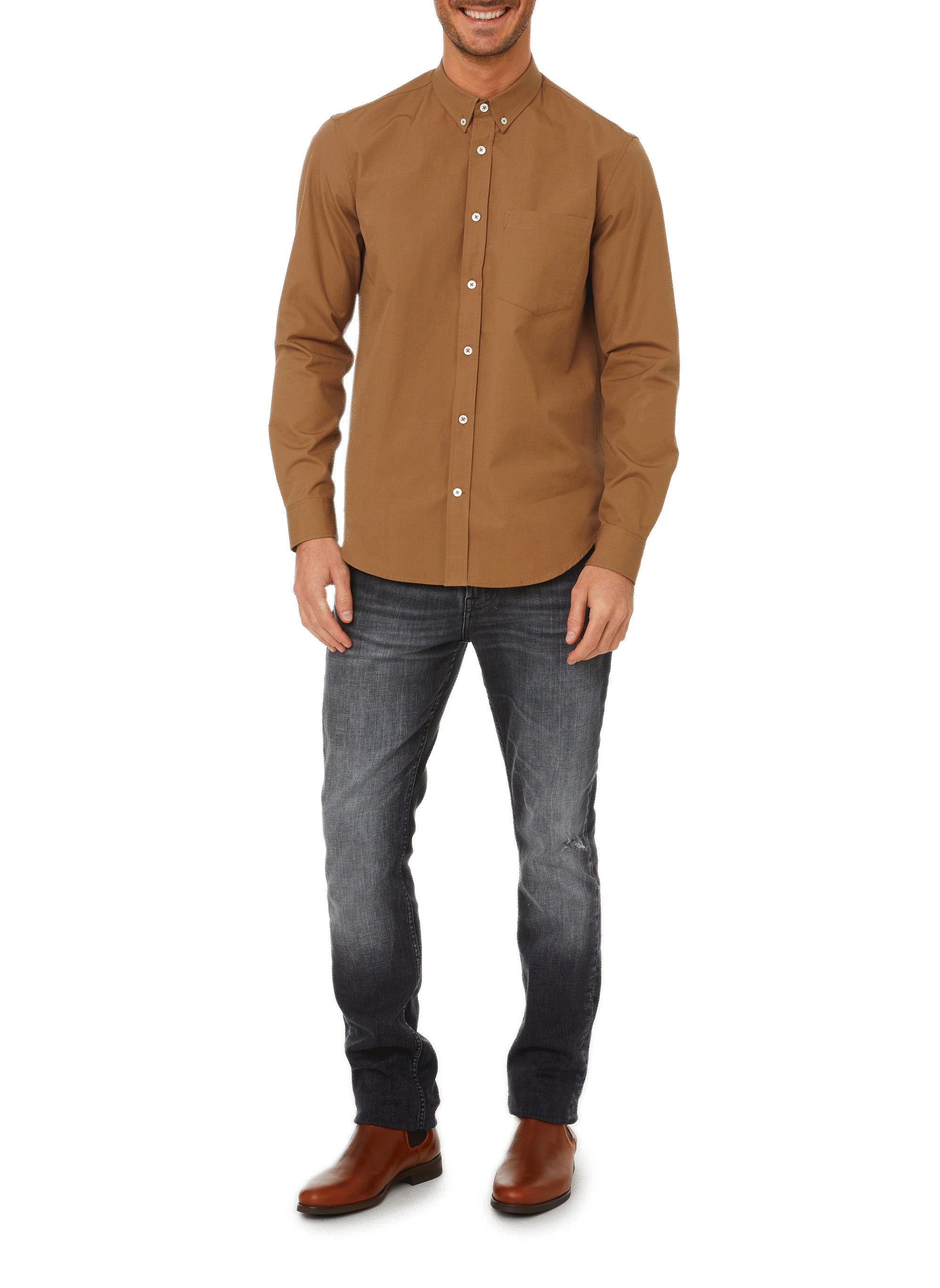 Cotton shirt EDITIONS 102 Brown
