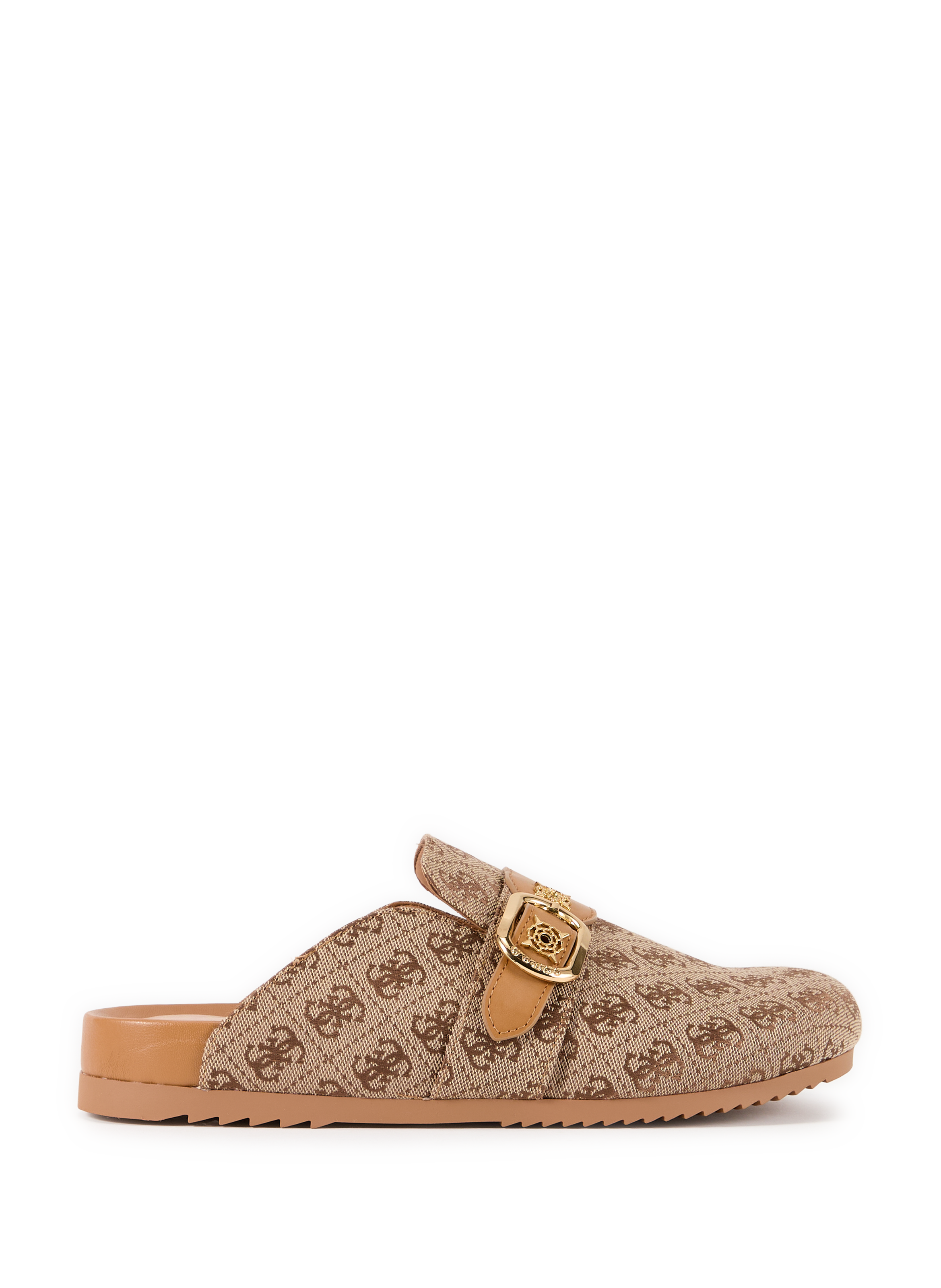 <p>Mules Galava with logo tread</p> GUESS Brown
