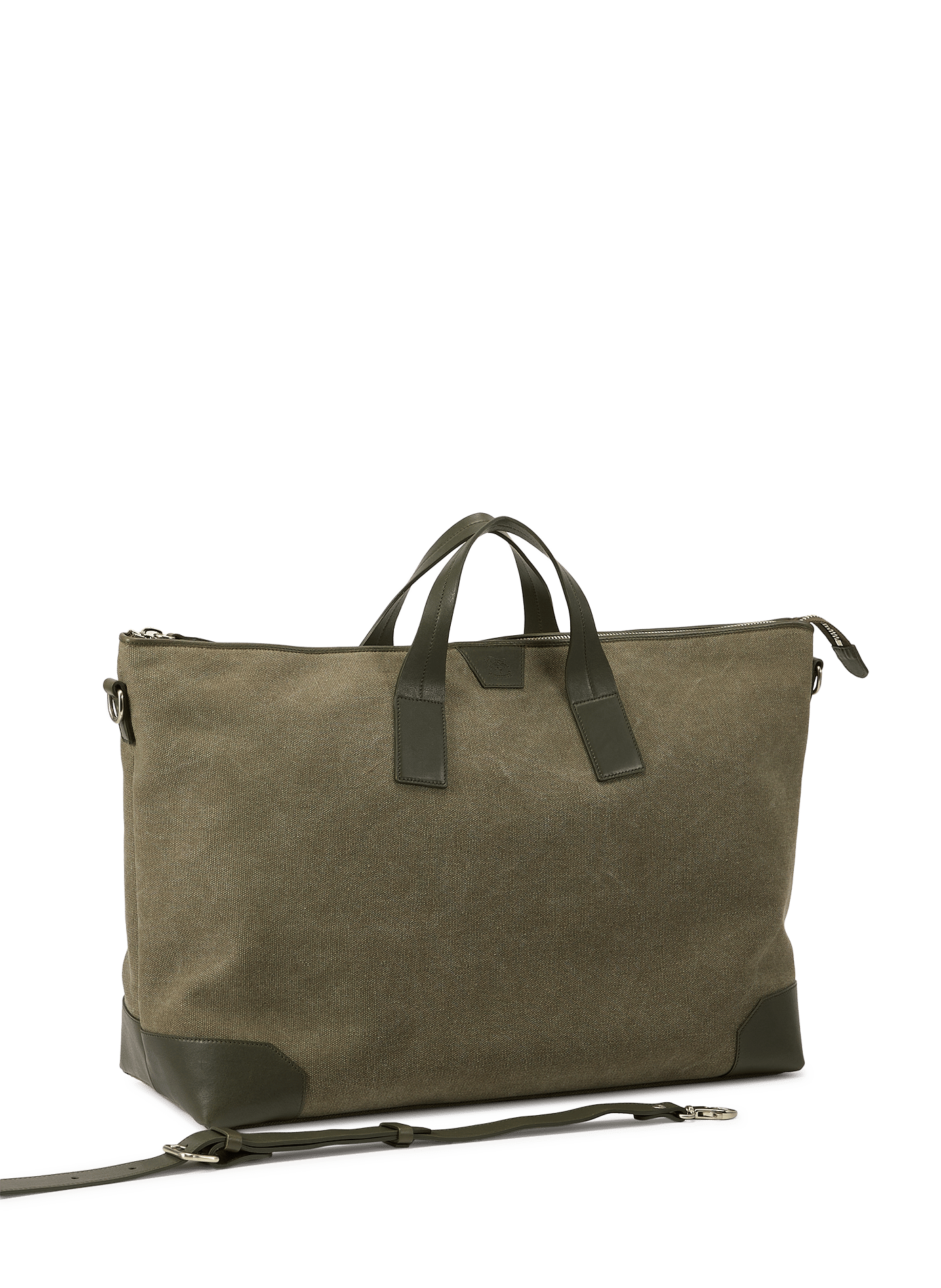 Sac week end en cuir  IL BISONTE Kaki