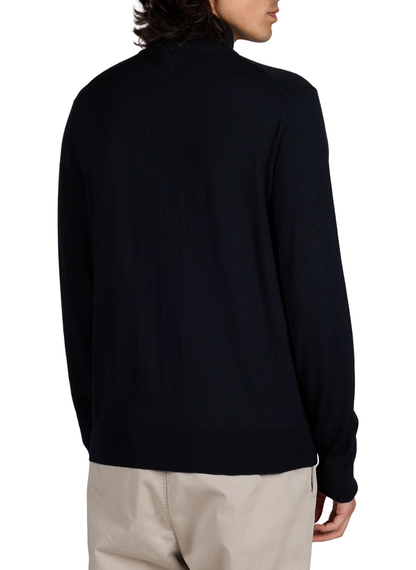 Cardigan à col montant en laine mérinos AU PRINTEMPS PARIS Bleu