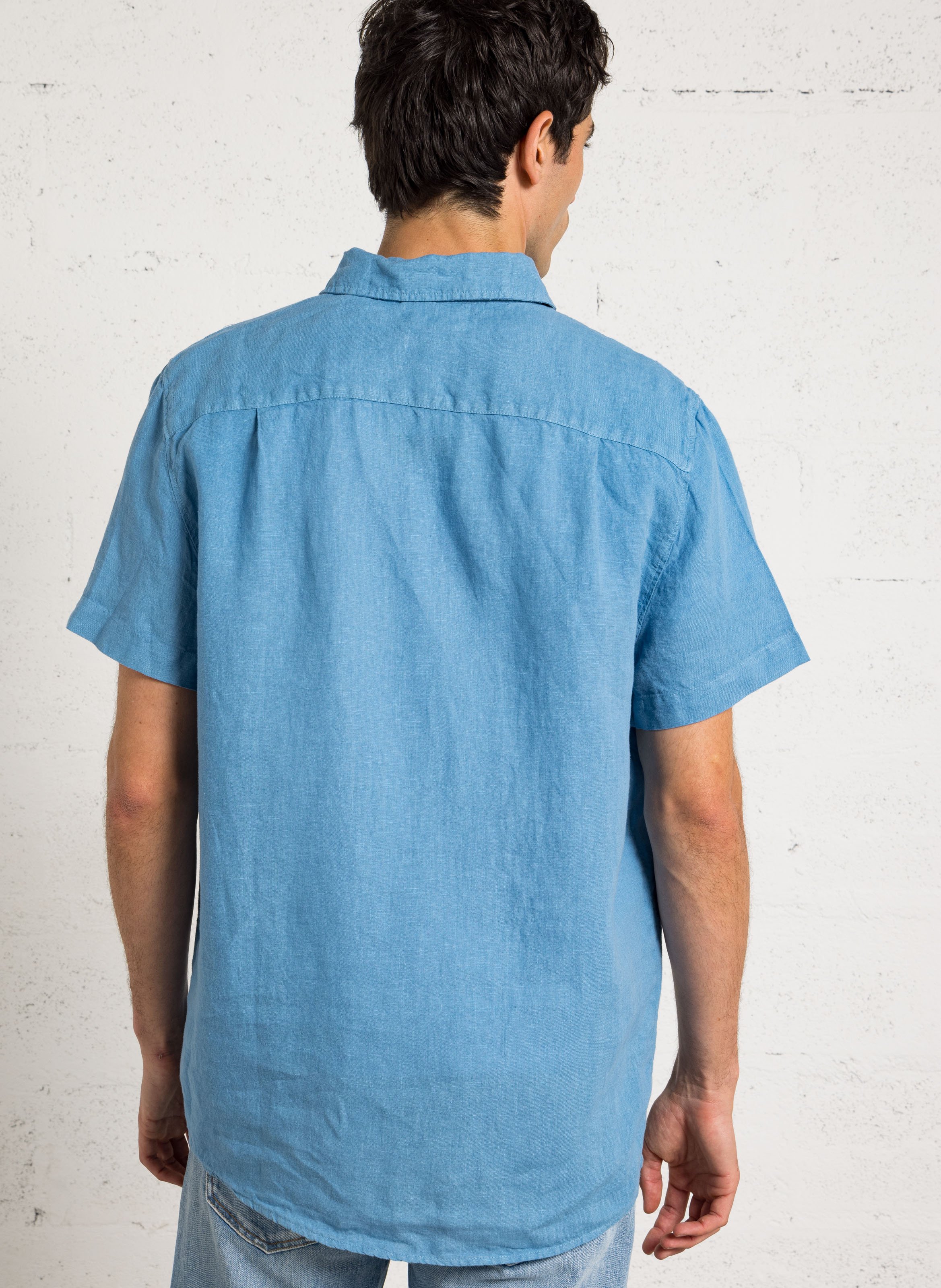 Chemise coupe confort col classique en lin ARMOR-LUX Beige