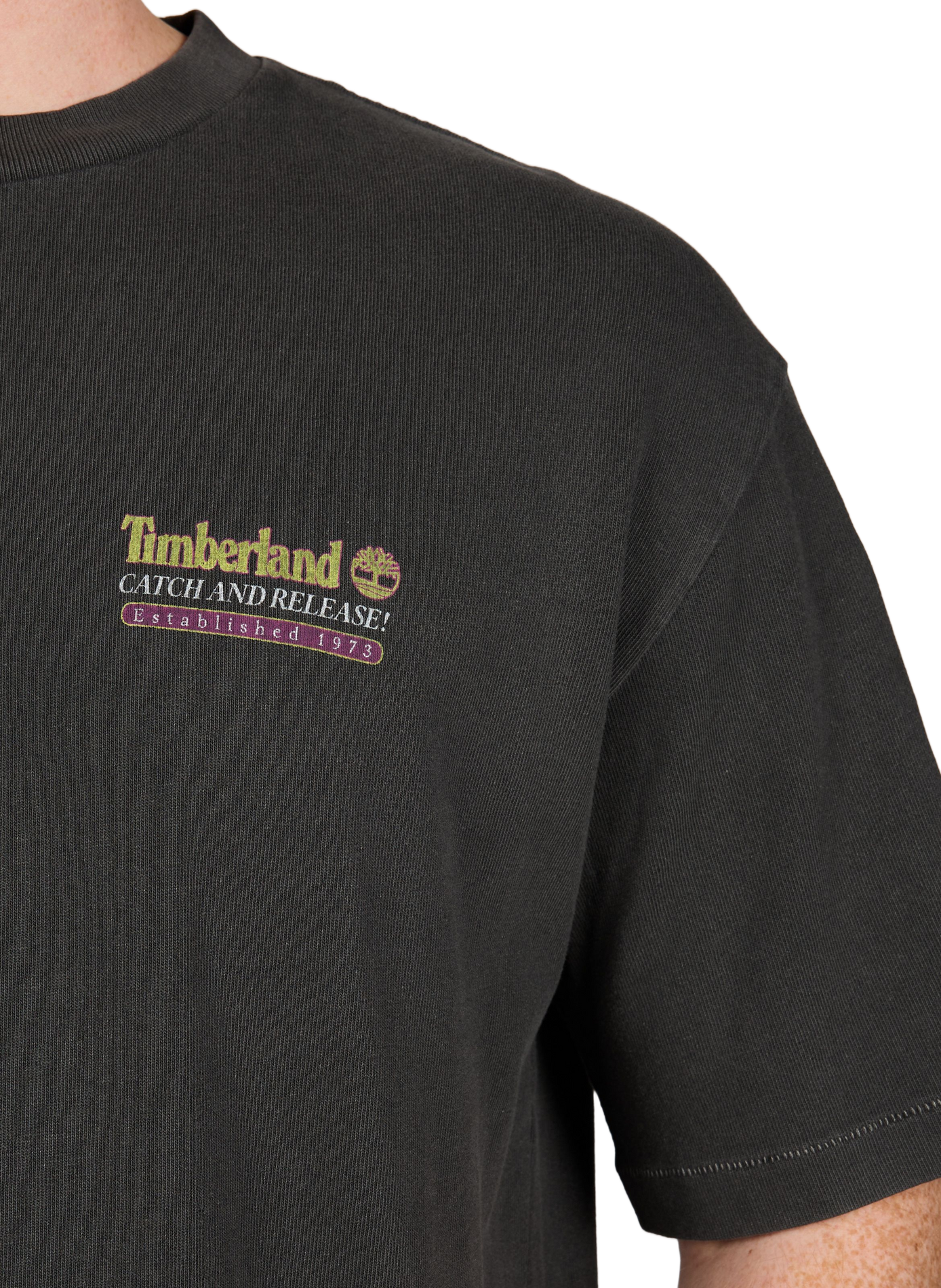 Printed cotton T-shirt TIMBERLAND Black