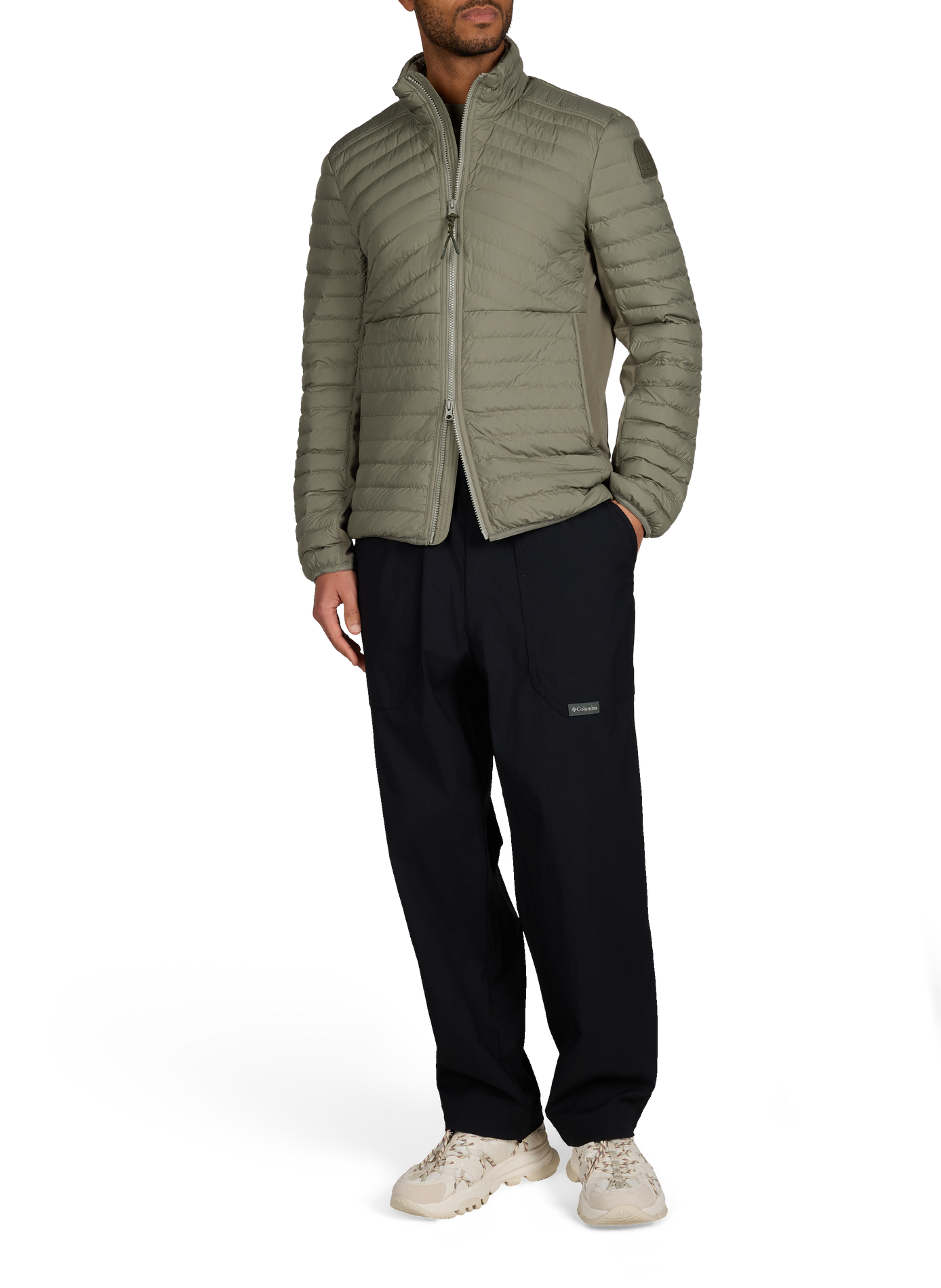 Retractable puffer jacket with high collar PARAJUMPERS Khaki