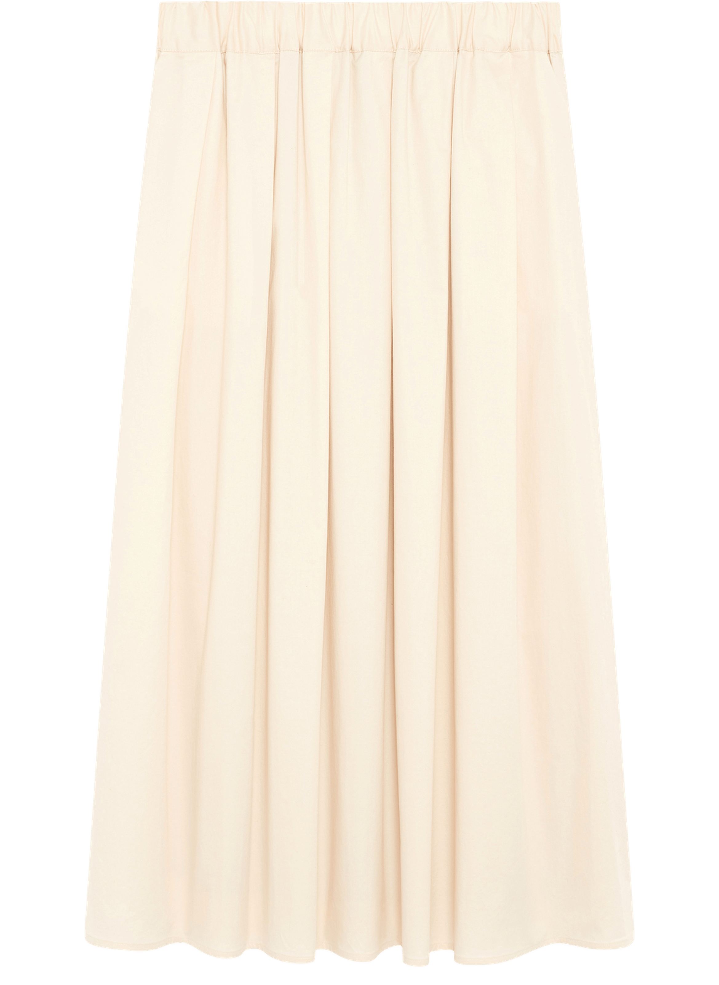 Jupe midi en coton plissé - neyla PABLO Beige