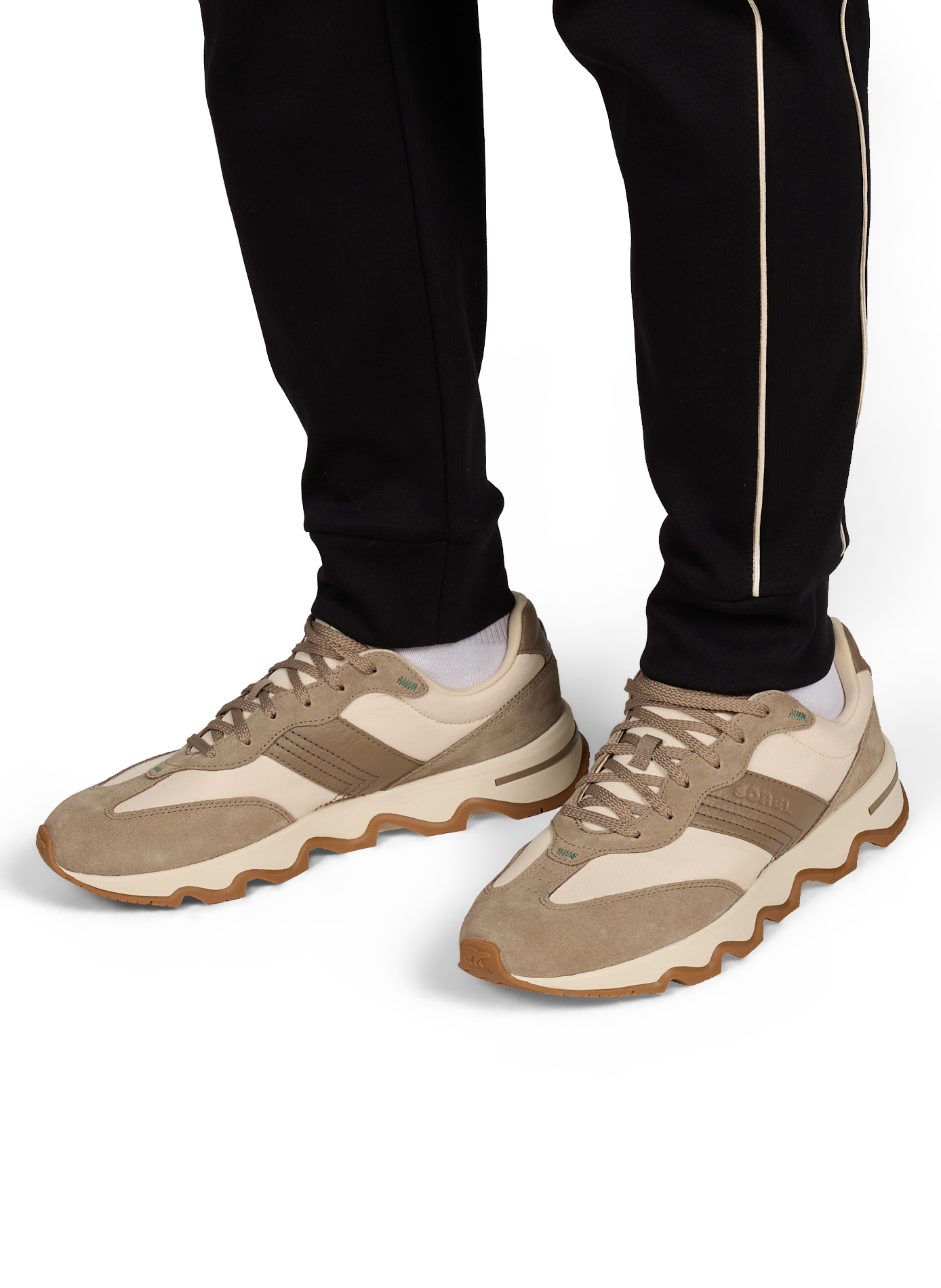 Low-top cow leather sneakers SOREL Khaki