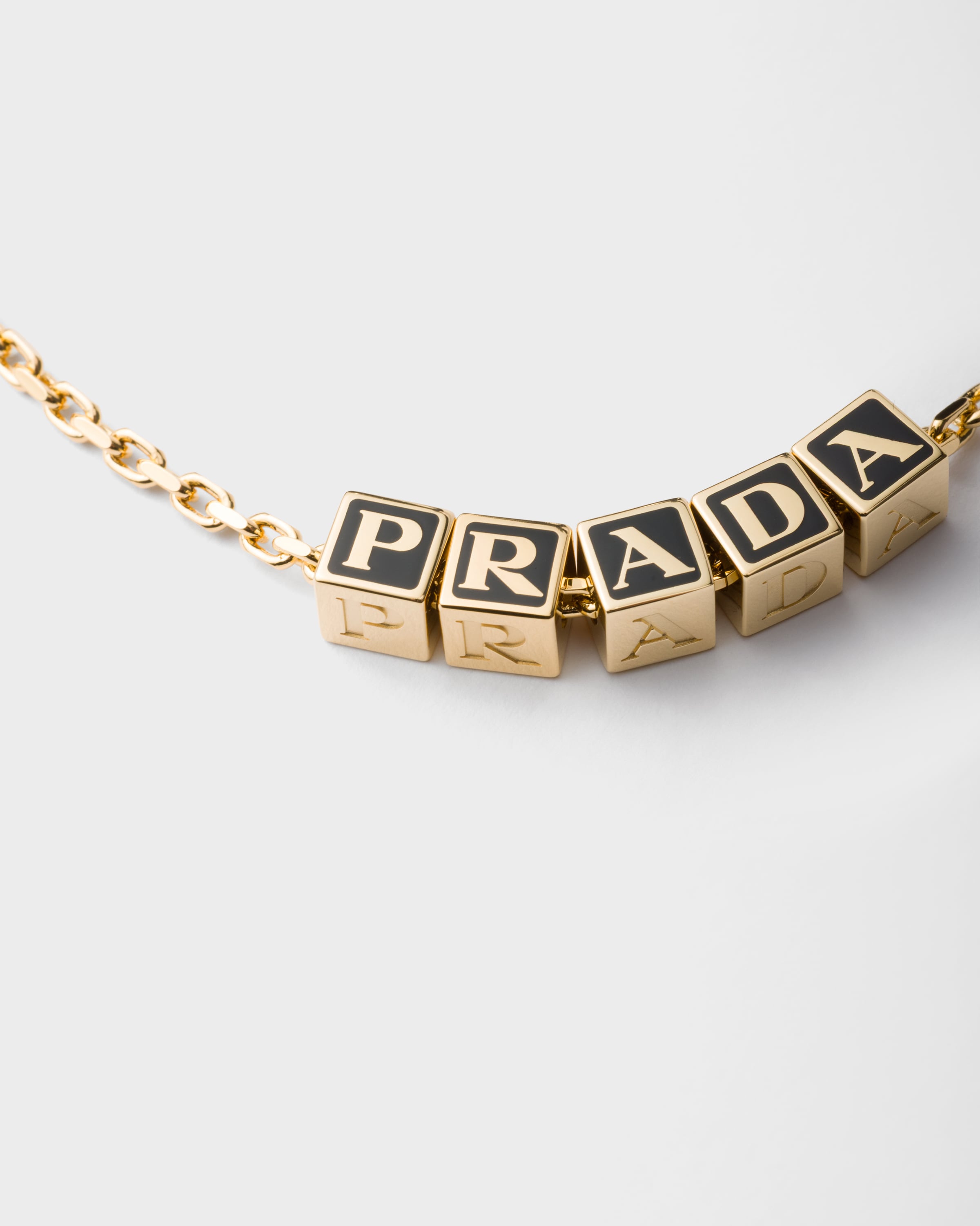 Collier en métal PRADA Argent